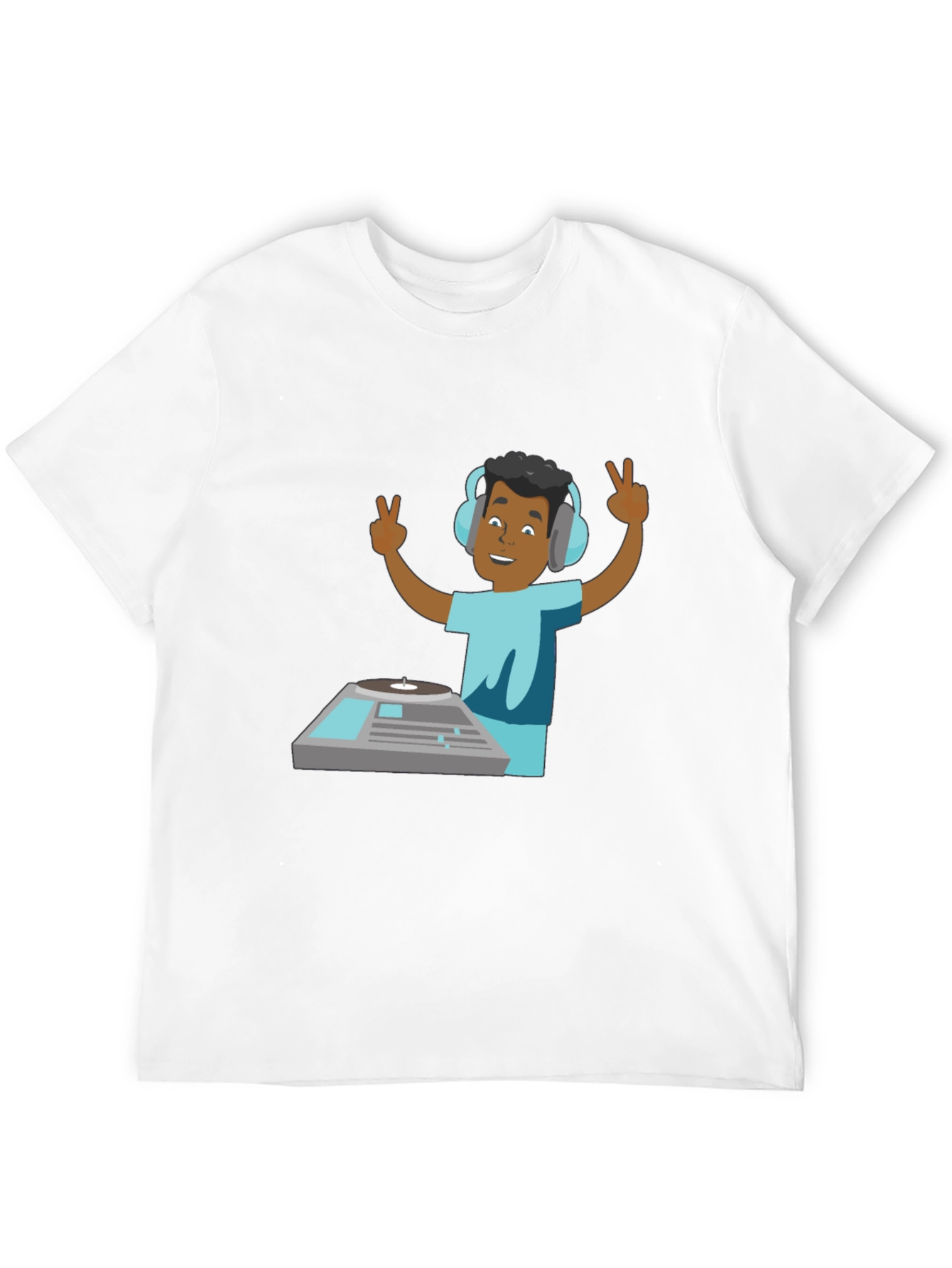 DJ Graphic T-Shirt - Black Cotton Blend