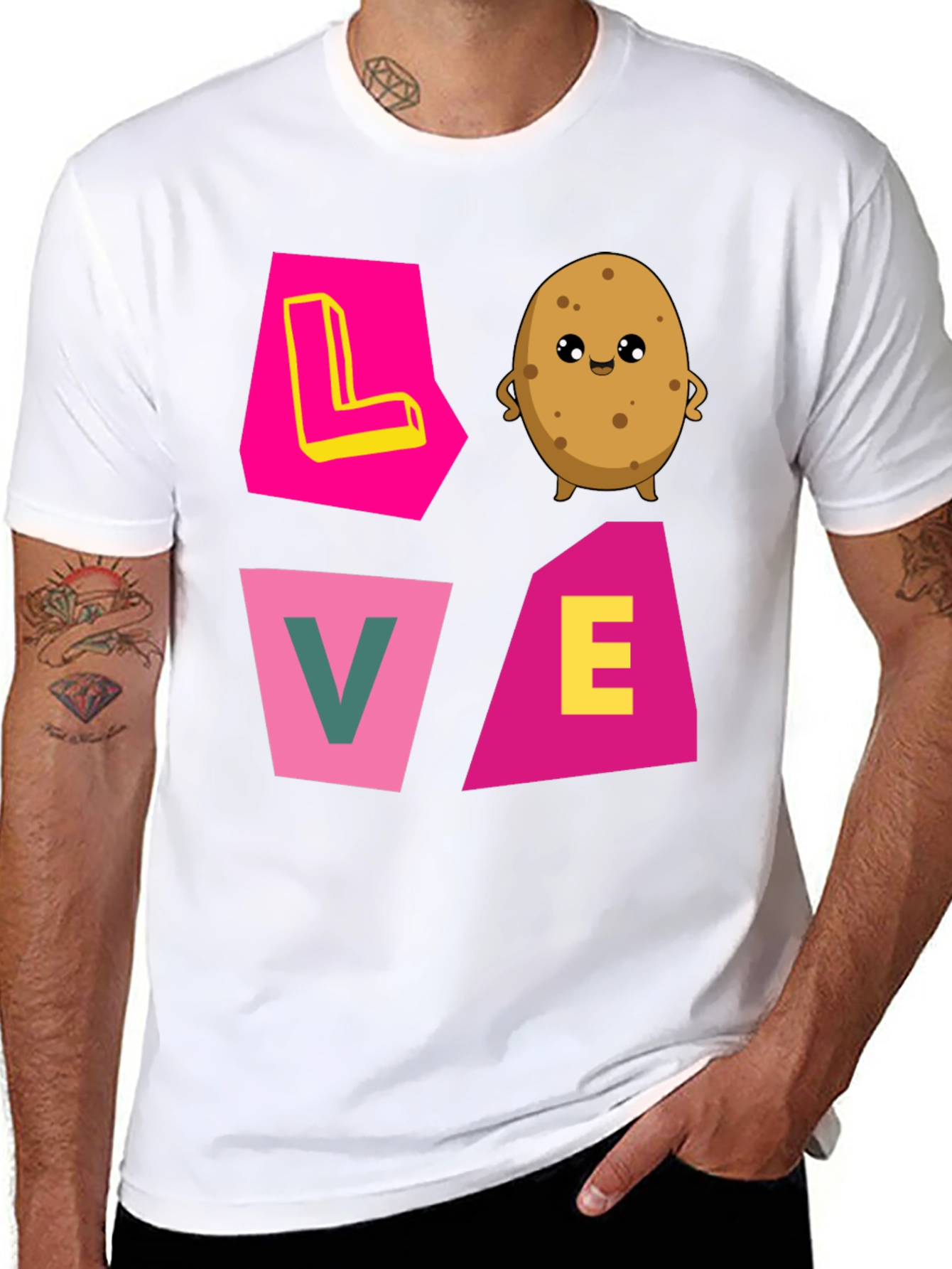 Love Potato Graphic Tee - Cute Foodie Shirt