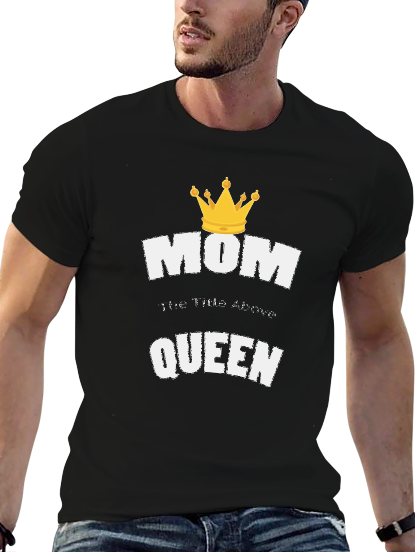 Mom Queen T-Shirt Black Cotton Tee