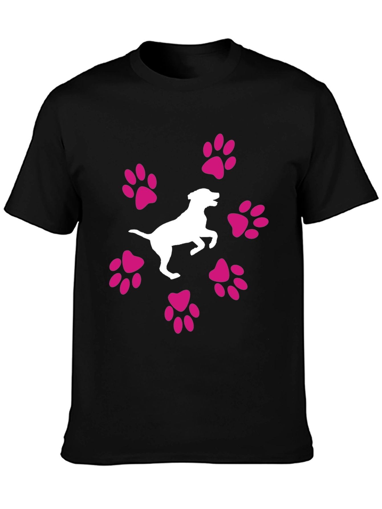 Dog Lover T-Shirt: Paw Prints & Cute Dog Graphic