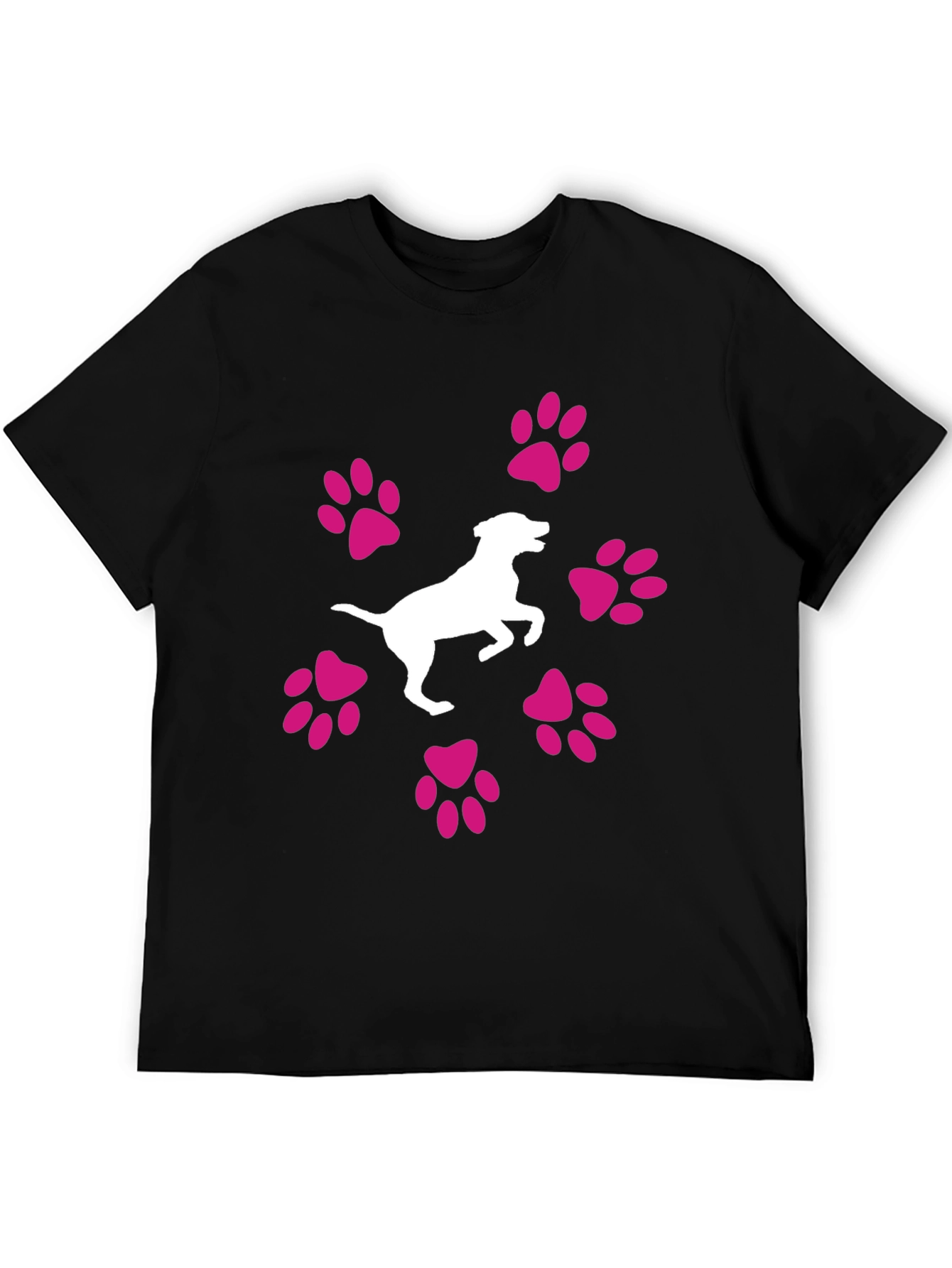 Dog Lover T-Shirt: Paw Prints & Cute Dog Graphic