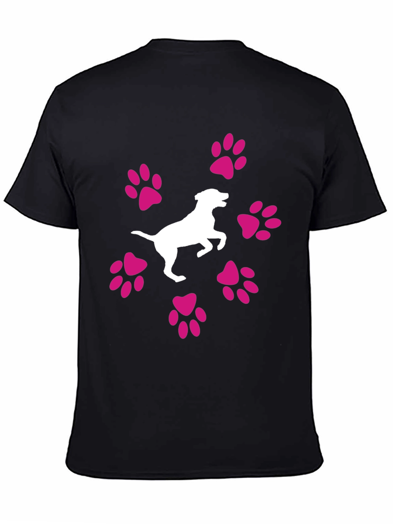 Dog Lover T-Shirt: Paw Prints & Cute Dog Graphic
