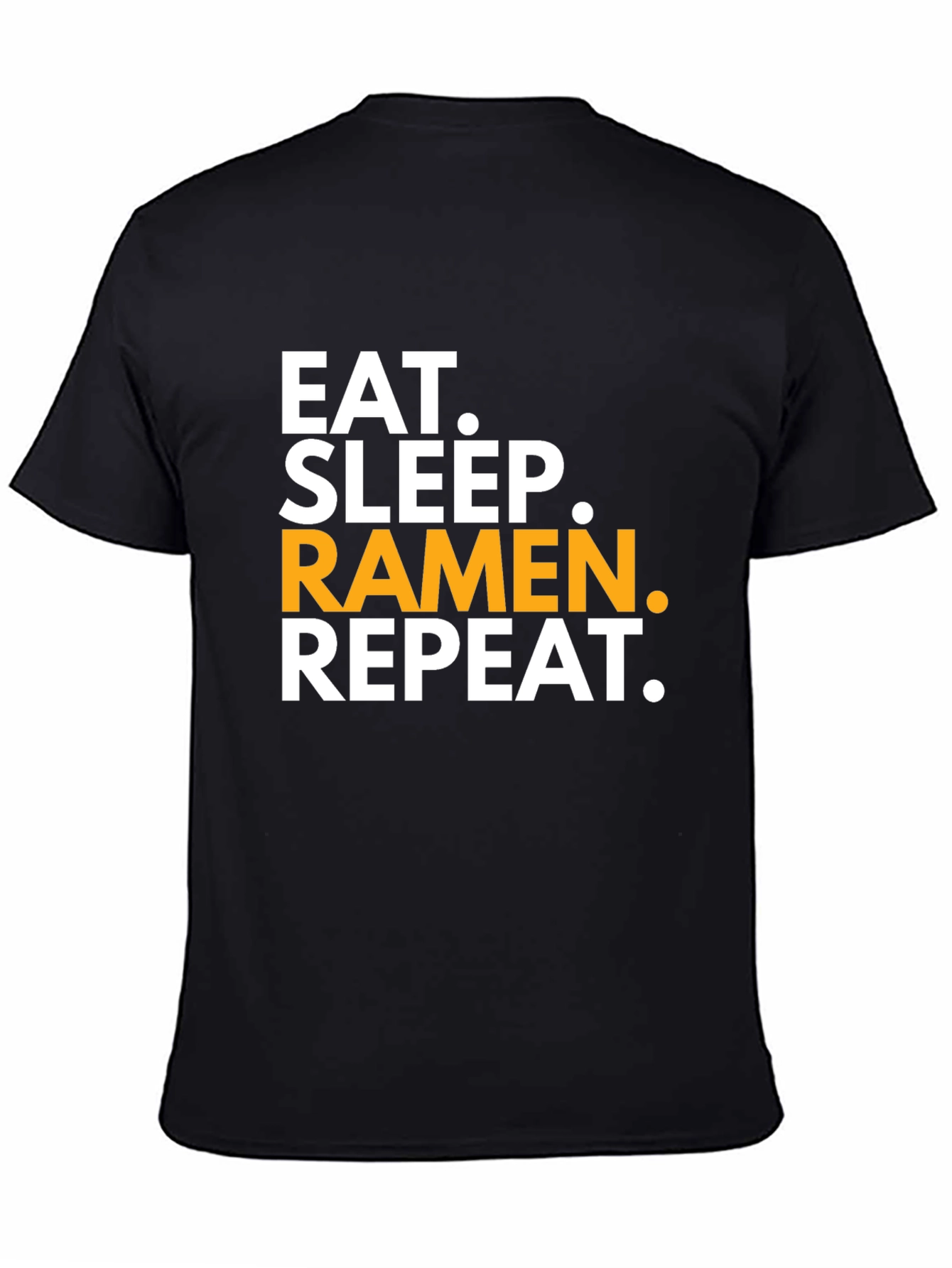 Eat Sleep Ramen Repeat Black T-Shirt