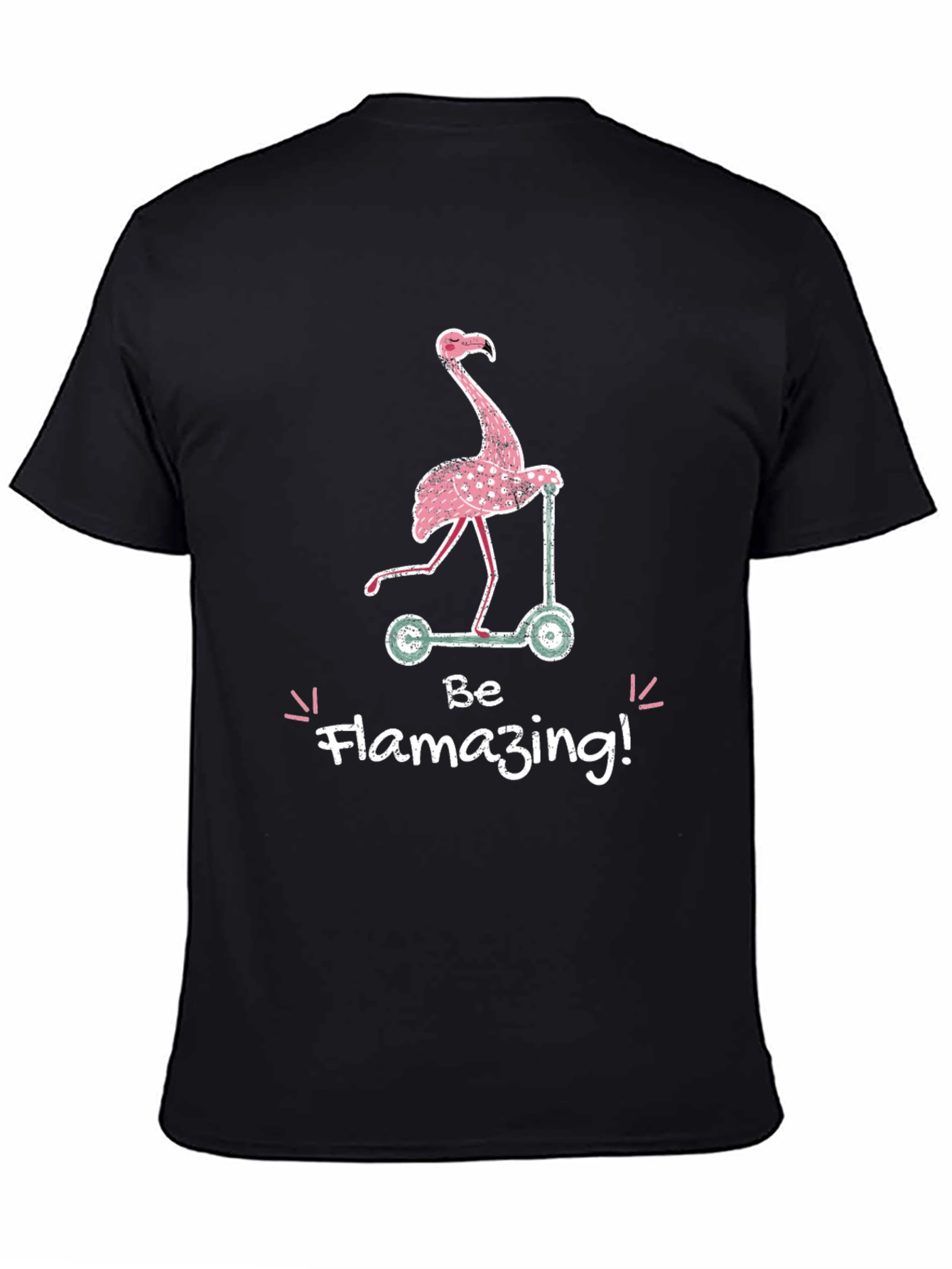 Flamazing Flamingo Scooter Graphic T-Shirt