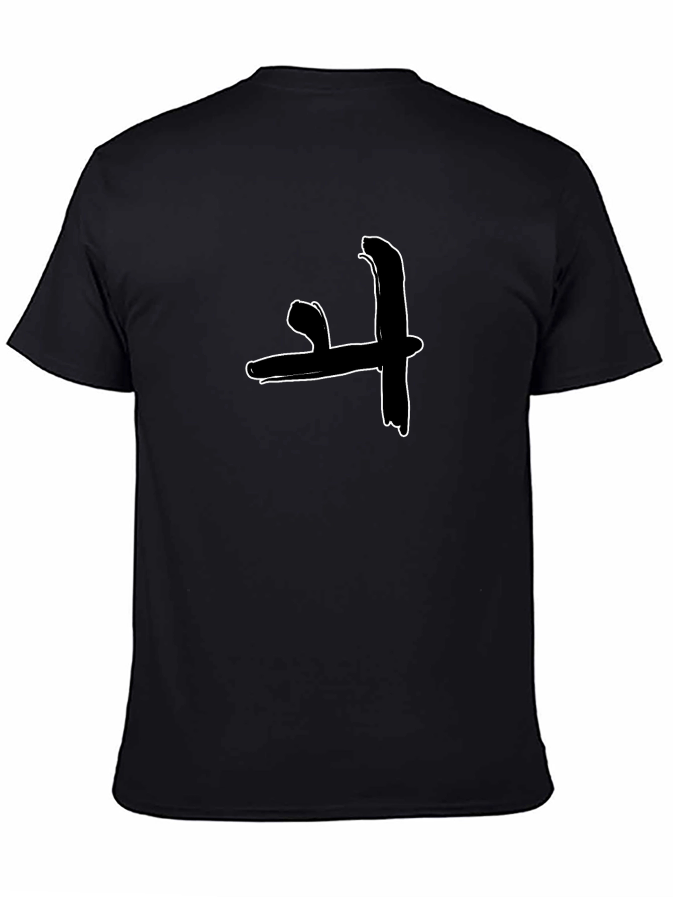 Minimalist Graphic Tee - Black Cotton T-Shirt