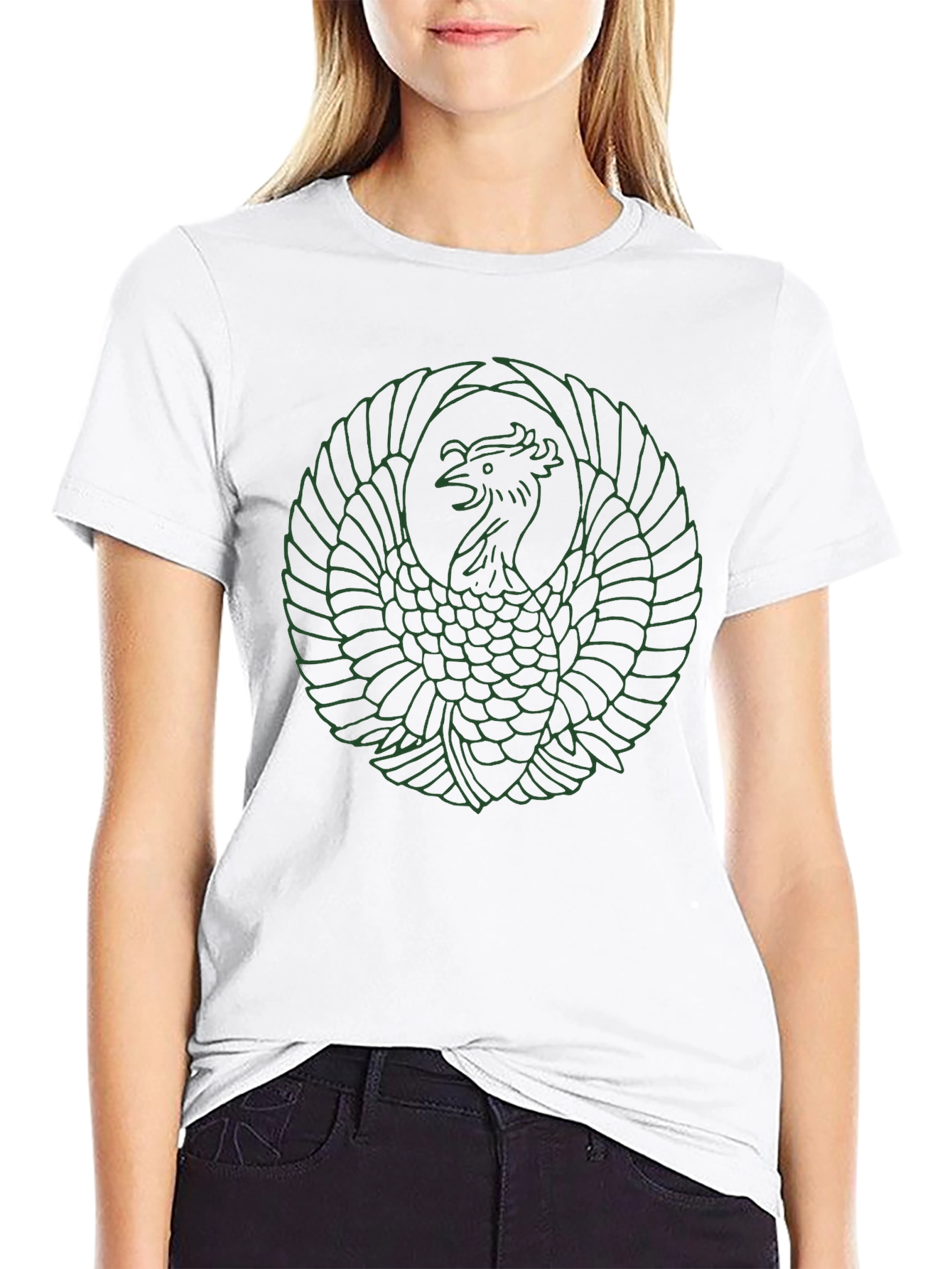 Phoenix Graphic Tee - Black Cotton T-Shirt