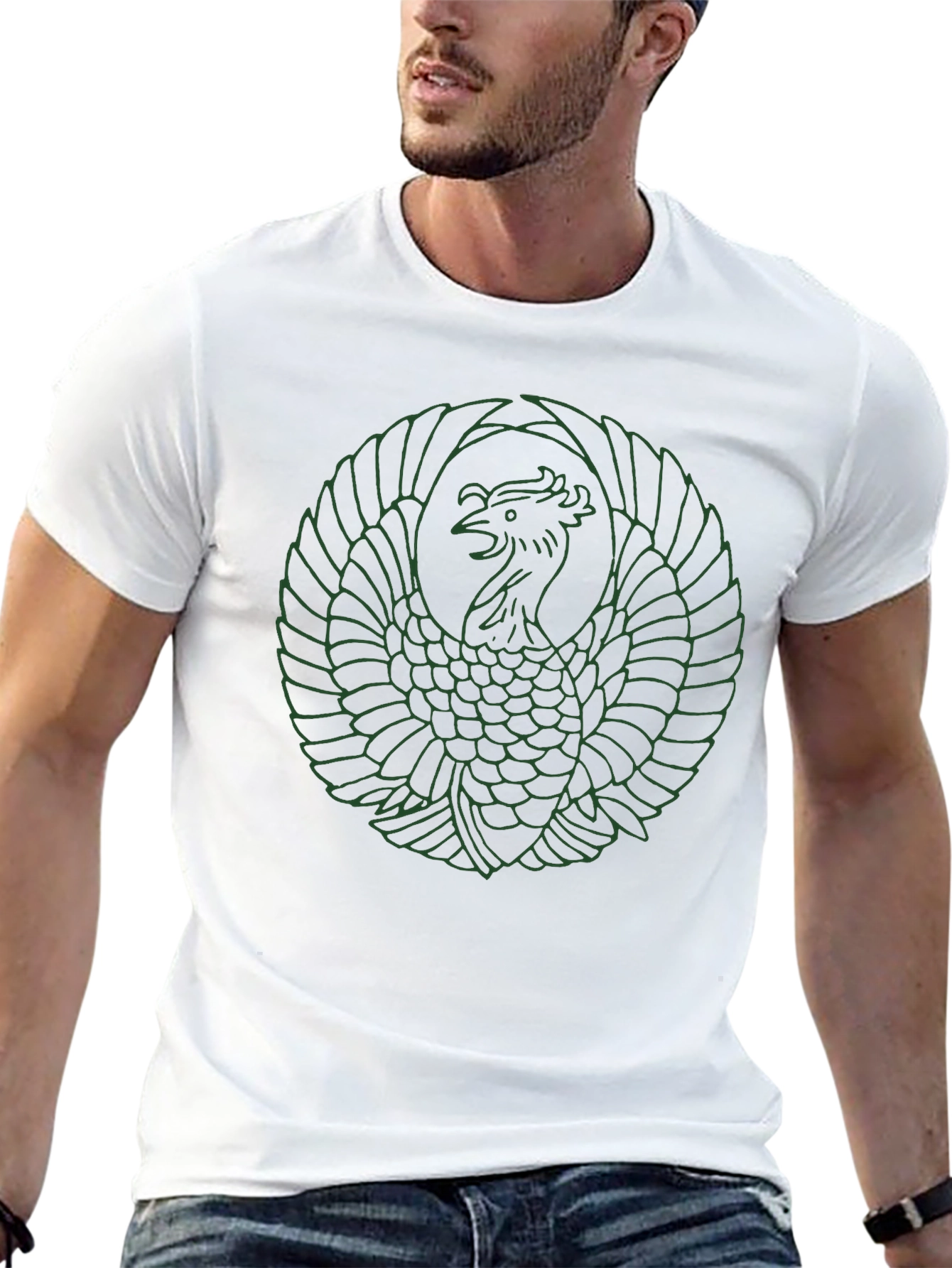 Phoenix Graphic Tee - Black Cotton T-Shirt