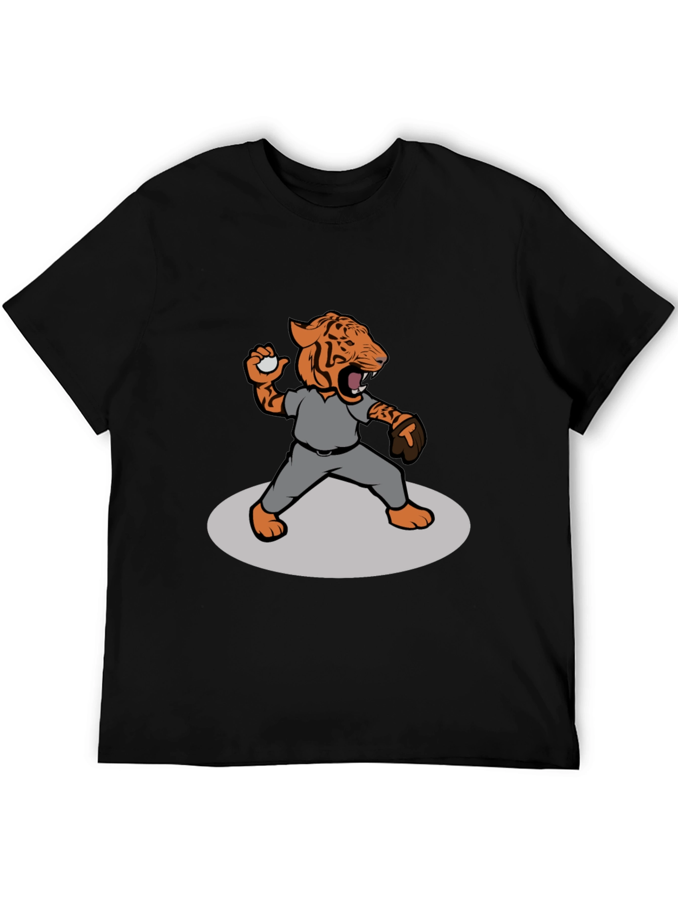 Tiger Baseball Throw T-Shirt