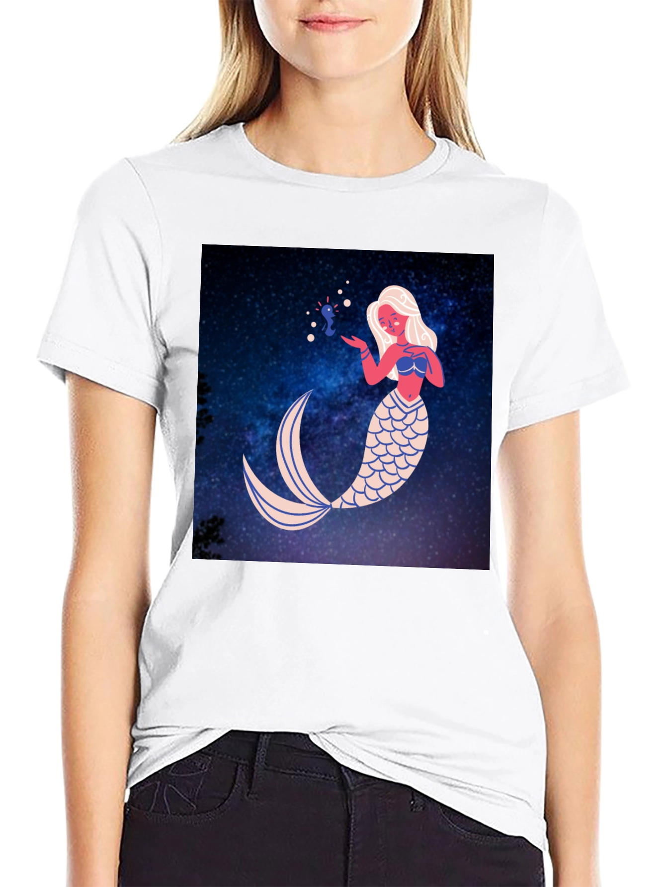Mermaid Graphic Print T-Shirt