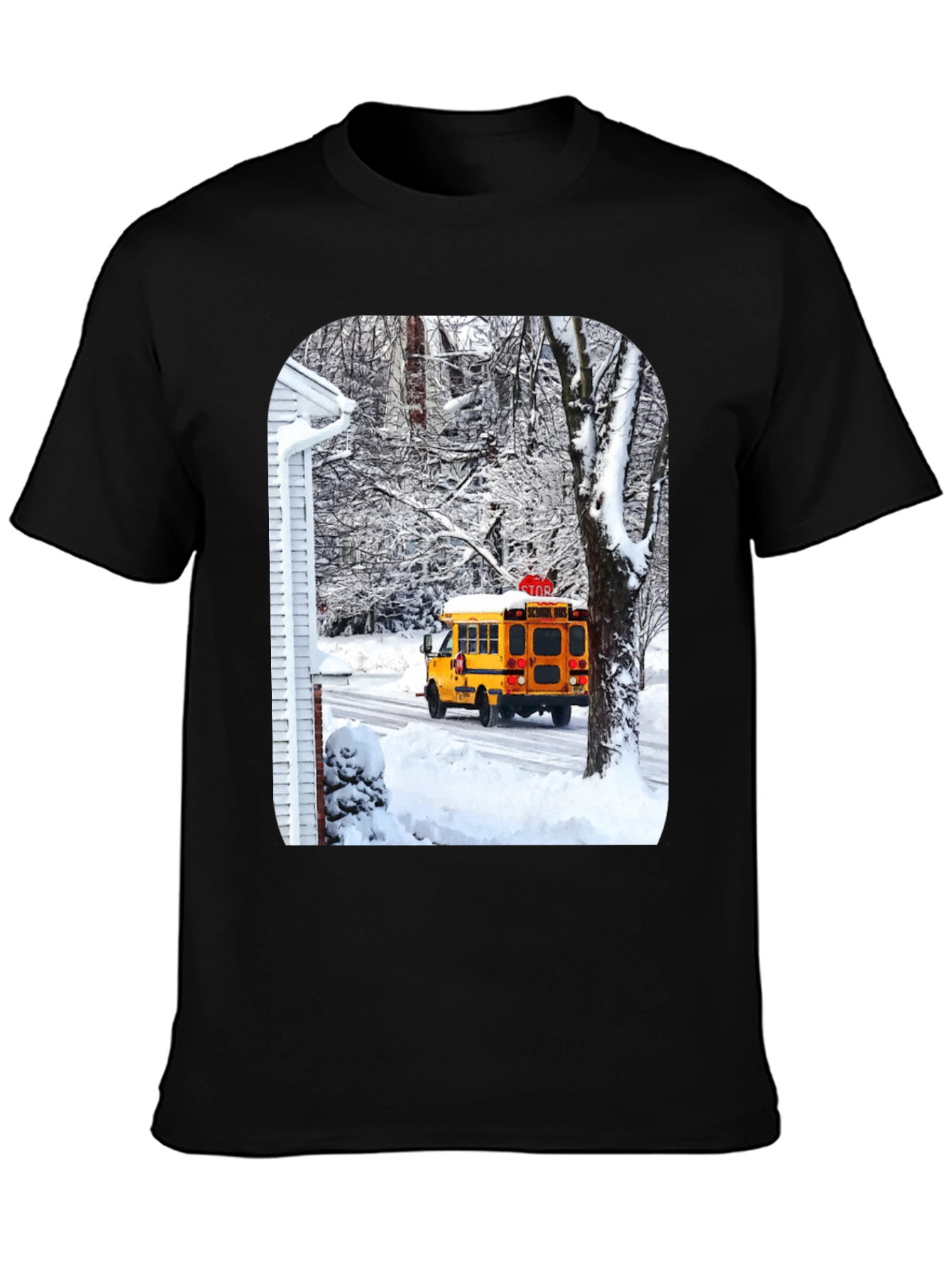 Winter School Bus T-Shirt