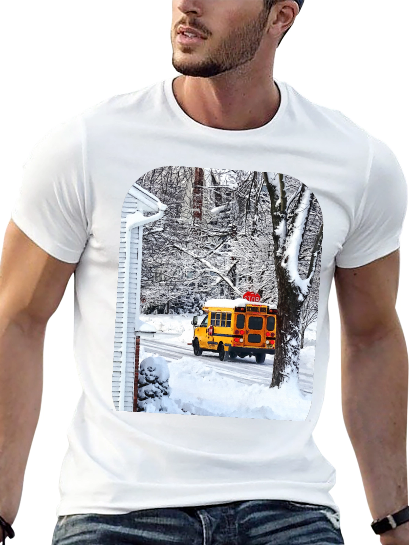 Winter School Bus T-Shirt