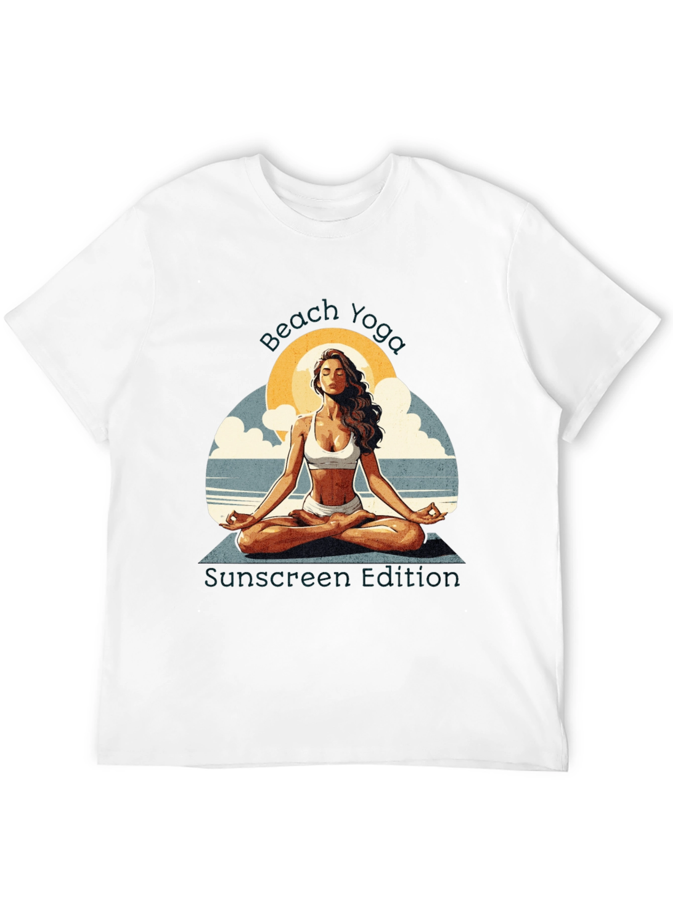 Beach Yoga T-Shirt - Sunscreen Edition