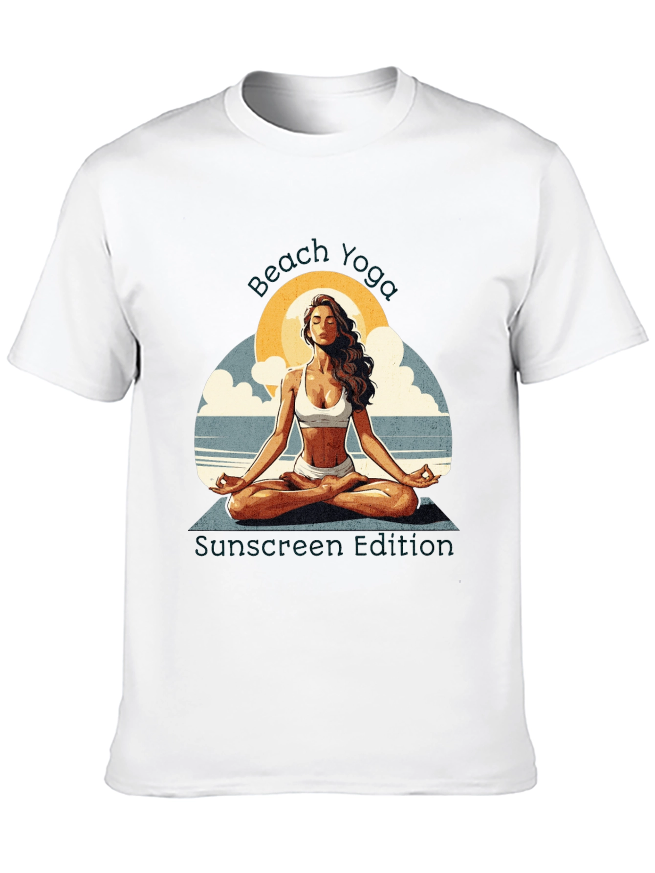Beach Yoga T-Shirt - Sunscreen Edition