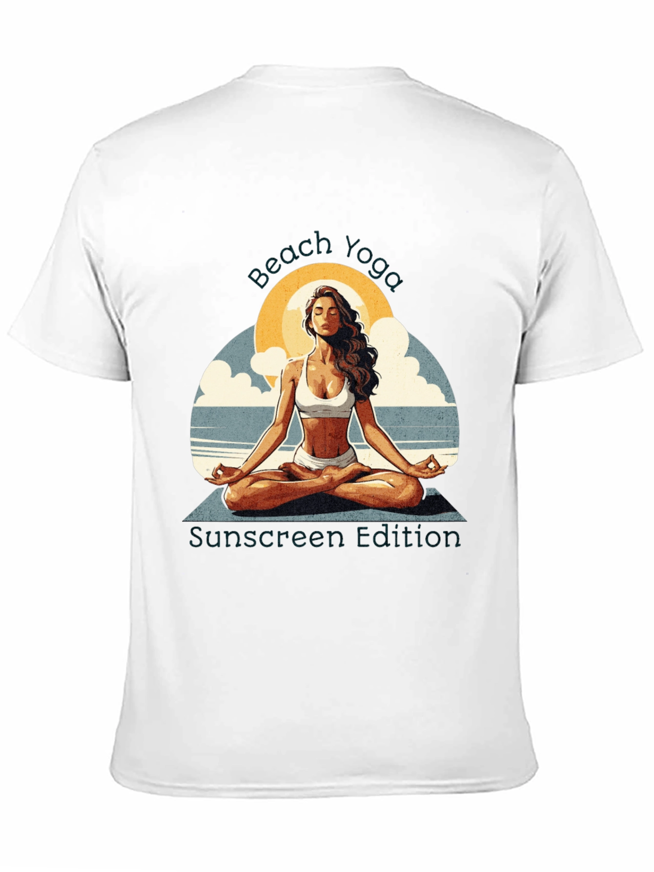 Beach Yoga T-Shirt - Sunscreen Edition