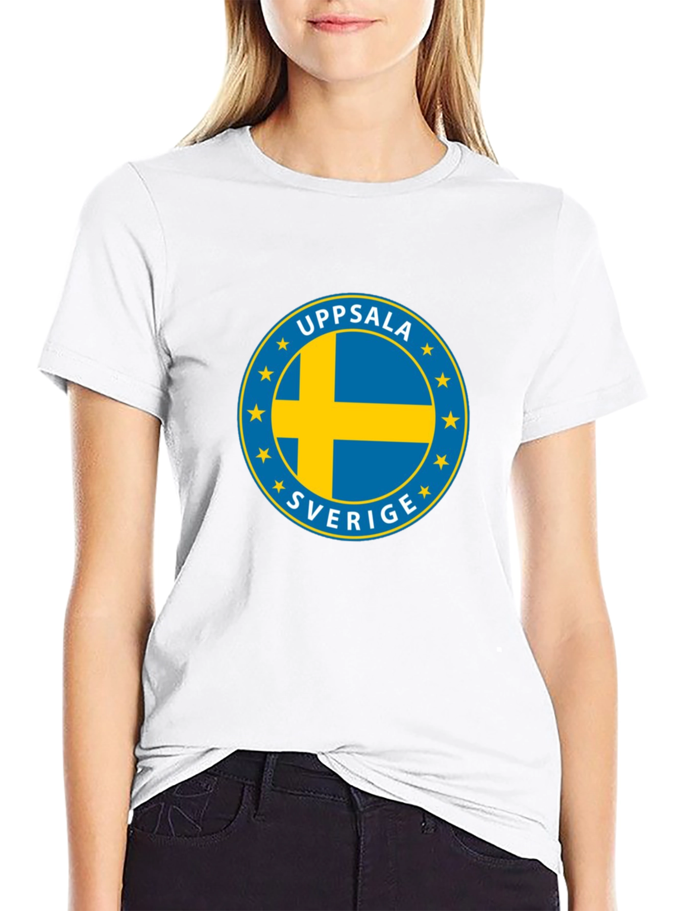 Uppsala Sverige Sweden Flag T-Shirt
