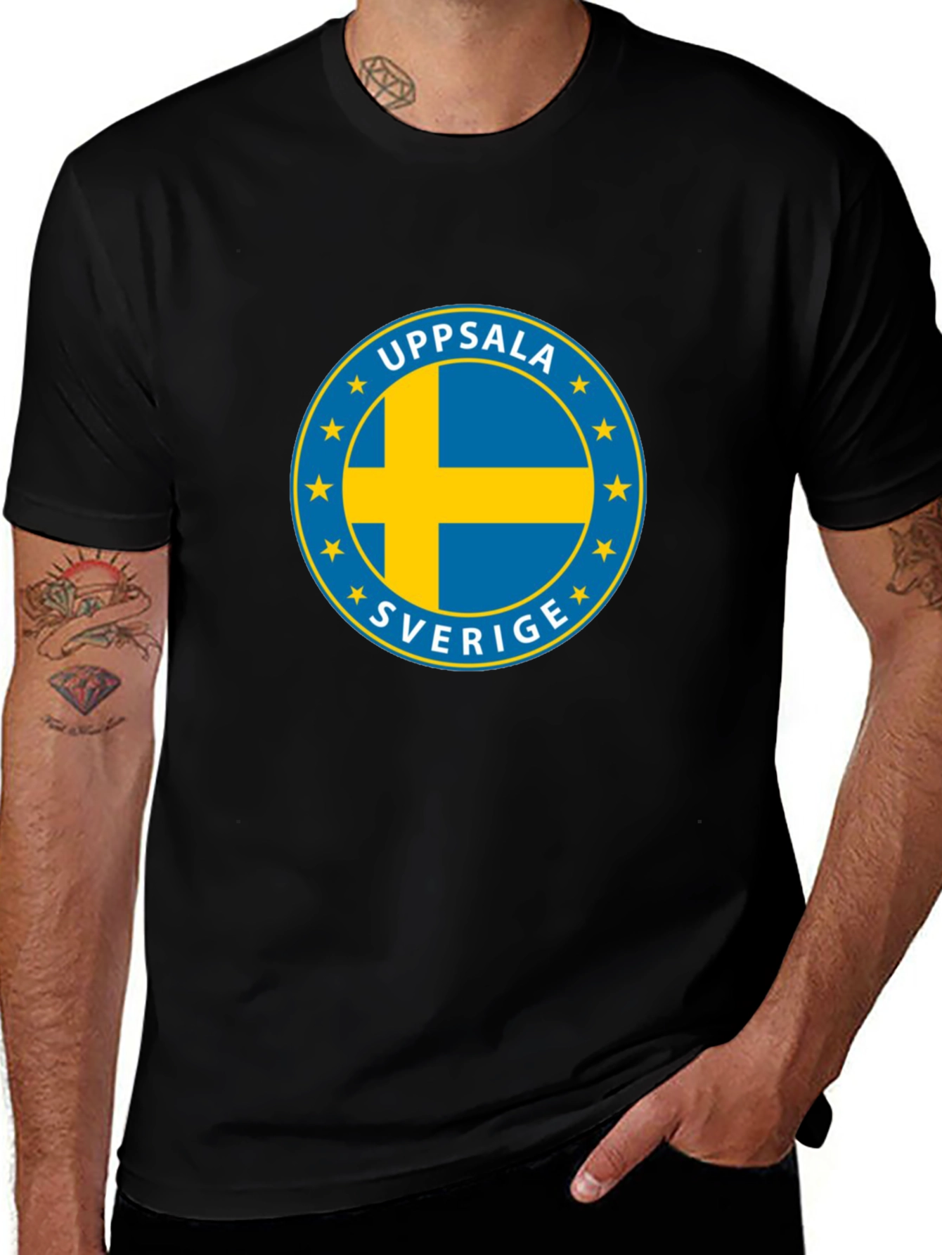 Uppsala Sverige Sweden Flag T-Shirt