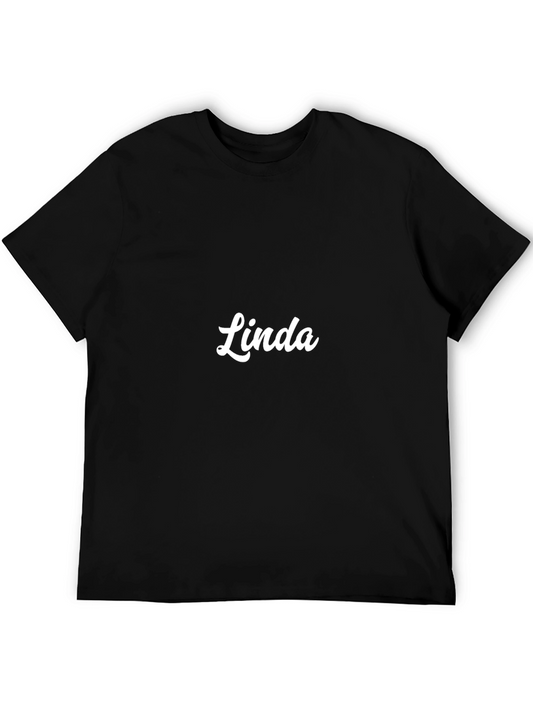 Linda Graphic Tee - Black Casual T-Shirt