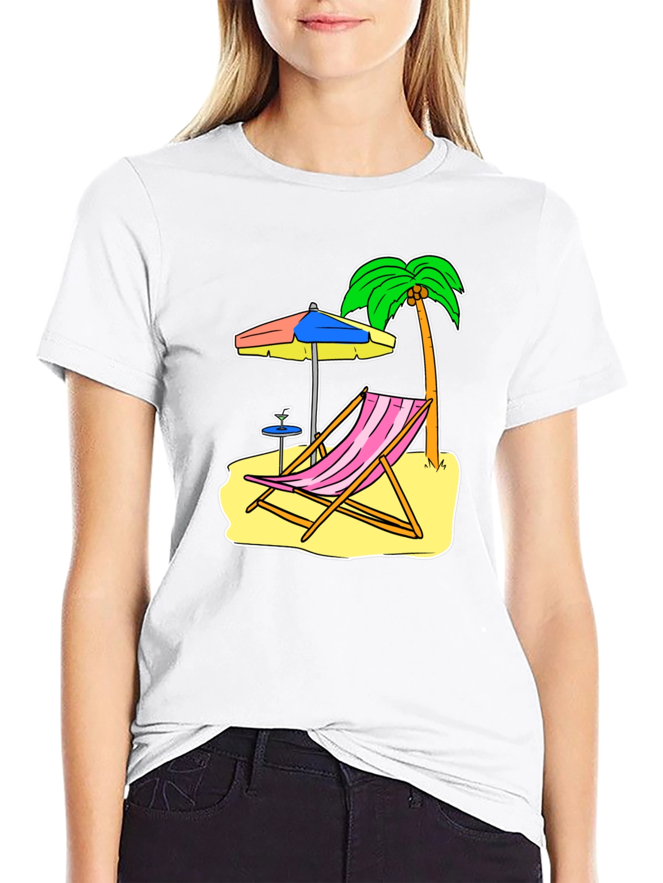 Beach Scene Graphic Tee - Relax in Style