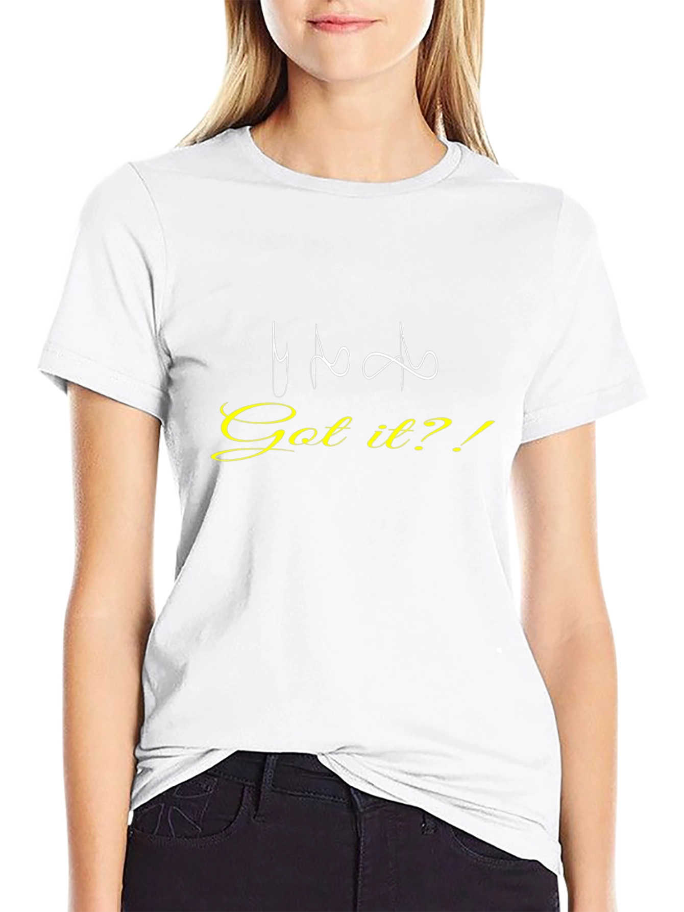 Got It?! Black Graphic Tee for Casual Wear