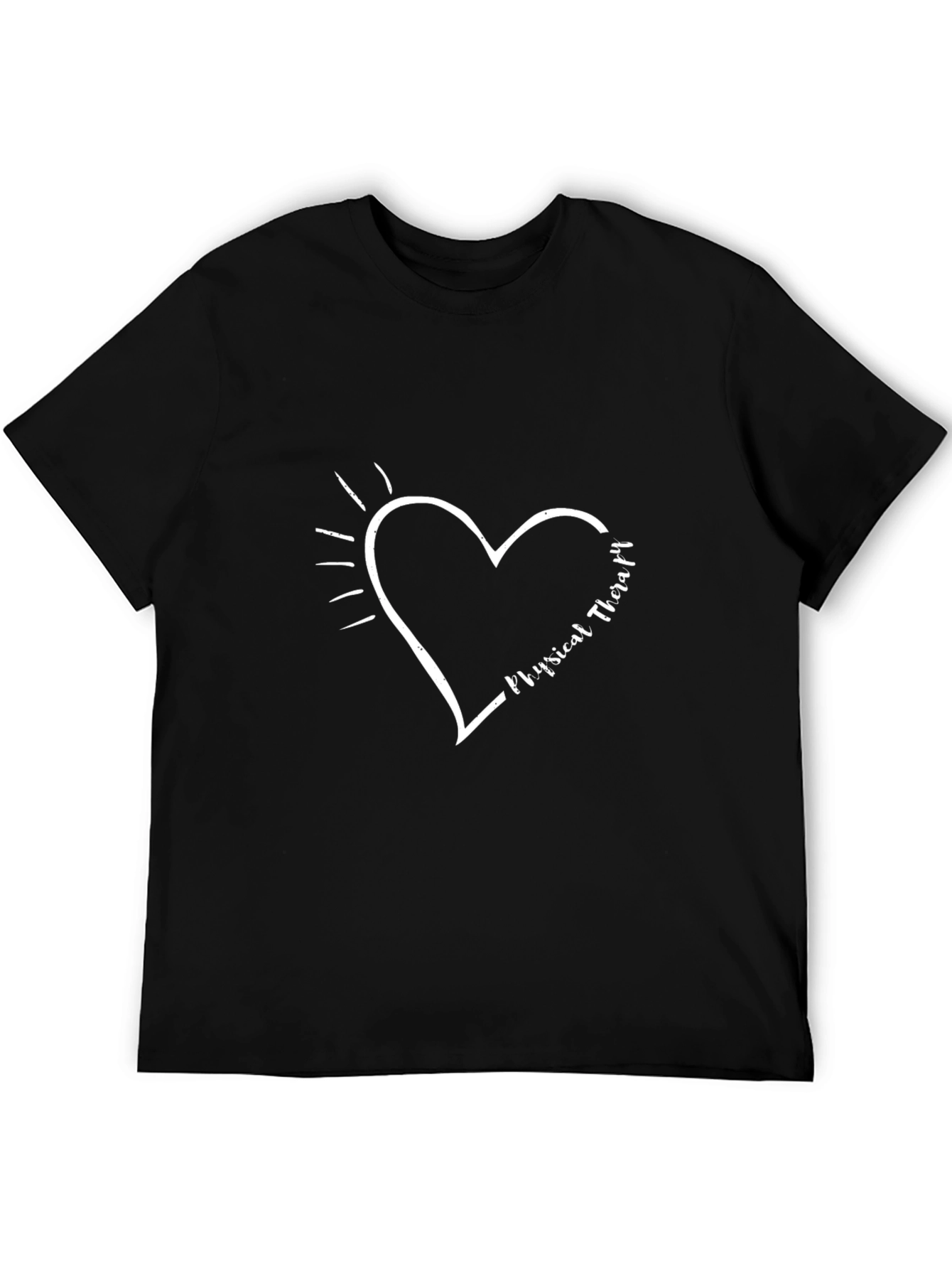 Physical Therapy Heart Graphic T-Shirt - Black