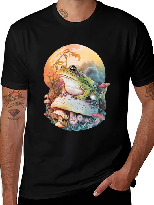 Frog on Mushroom Graphic Tee