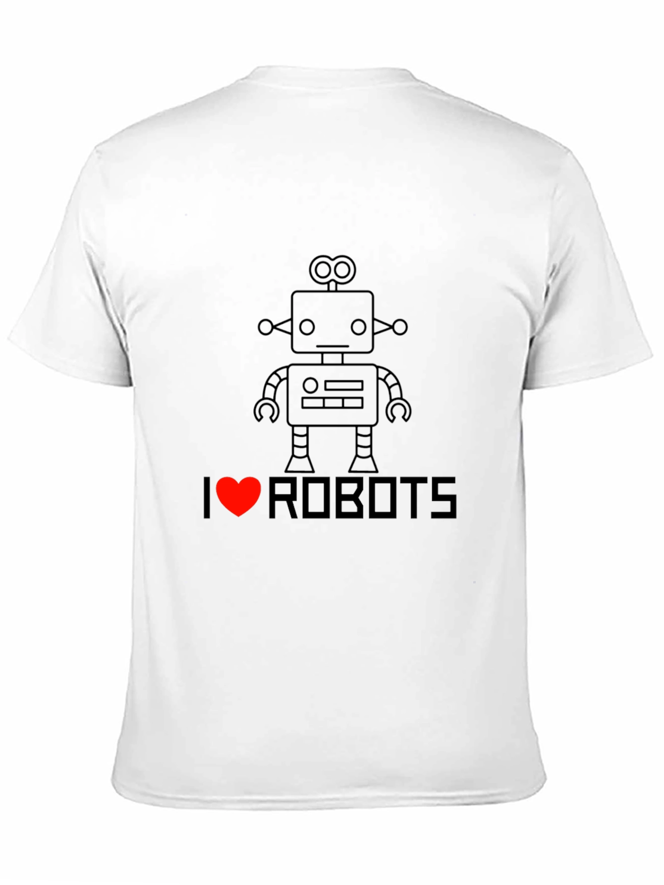 I Heart Robots T-Shirt - Black Graphic Tee