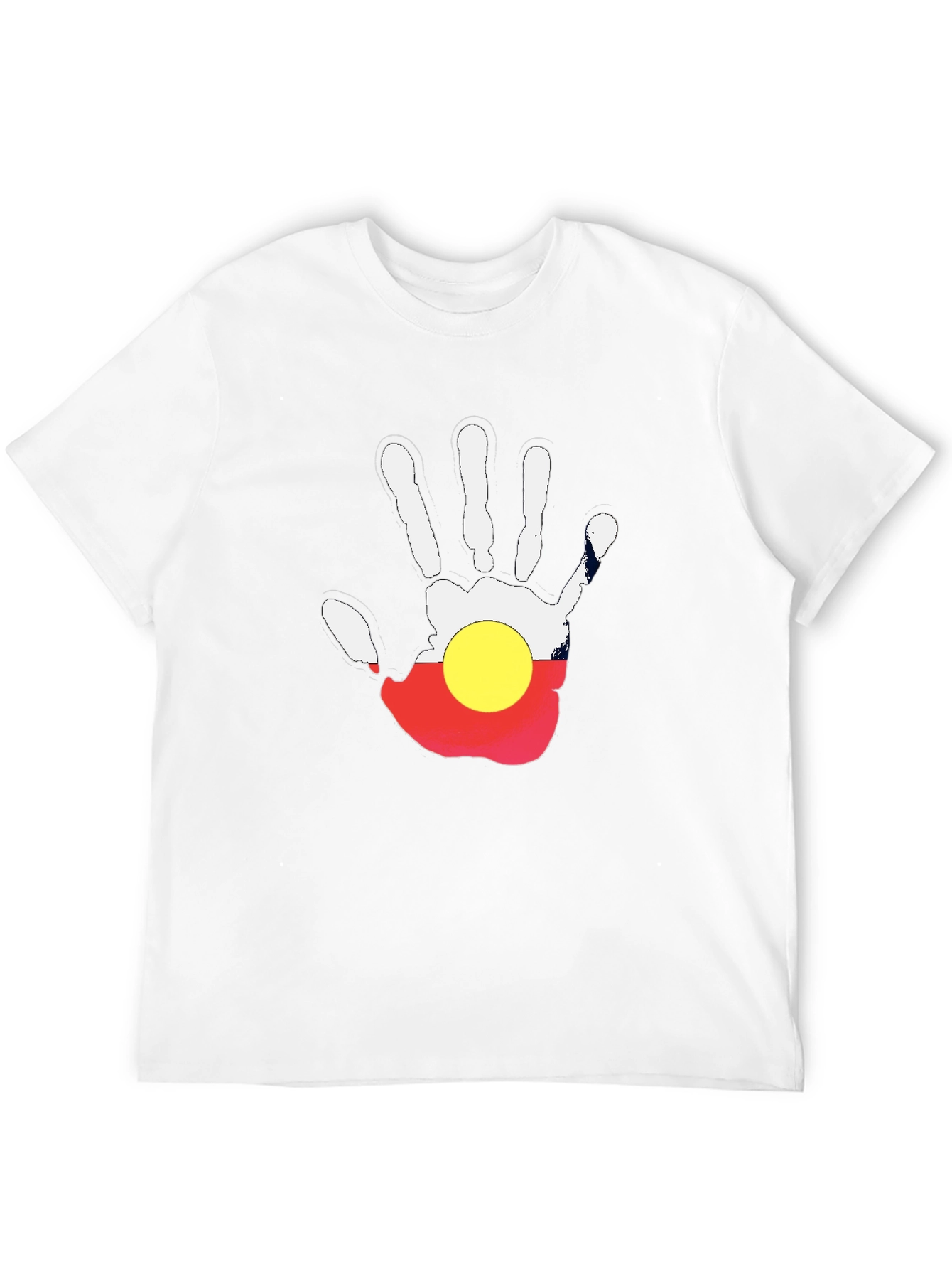 Aboriginal Flag Hand Print T-Shirt