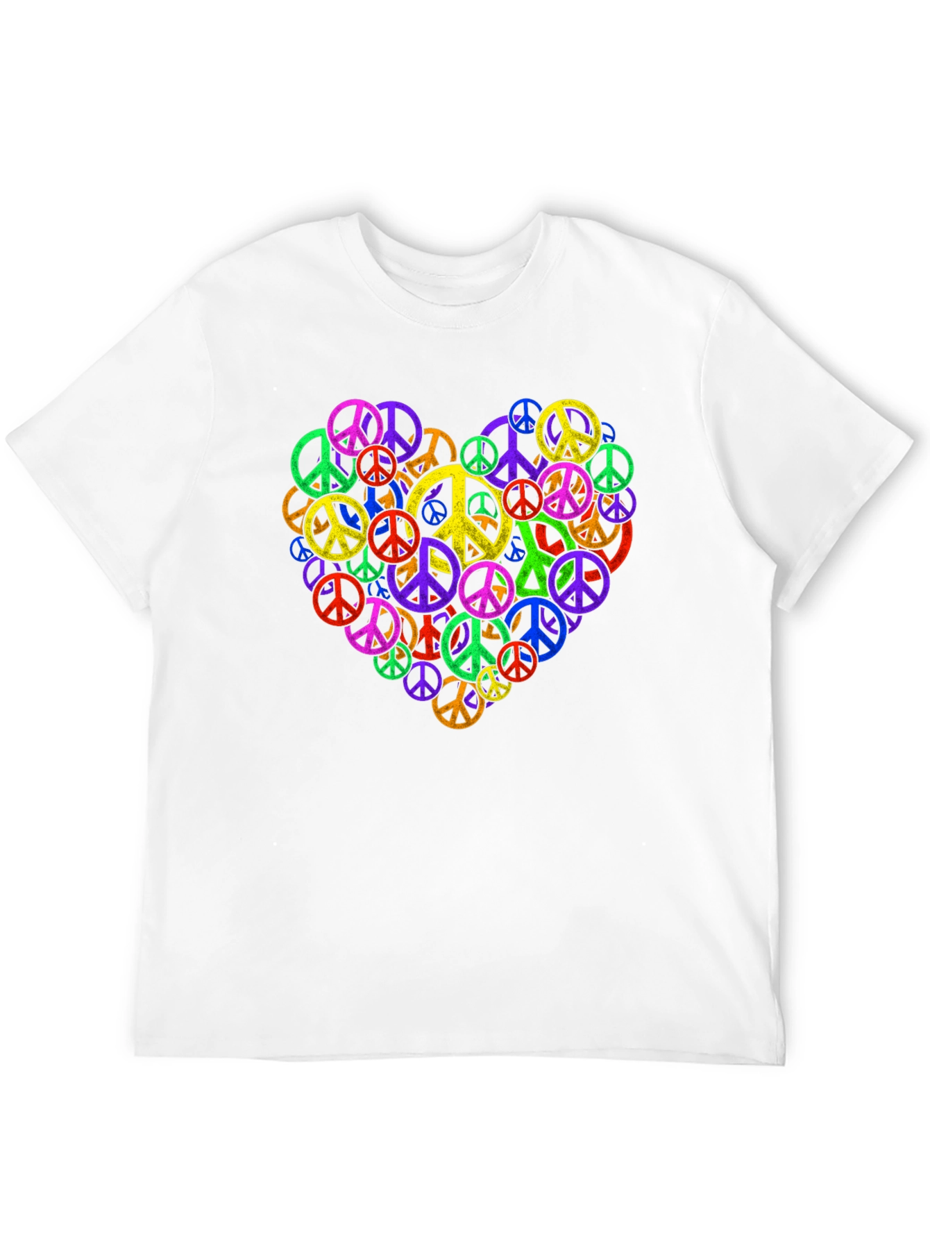 Peace Sign Heart Black T-Shirt