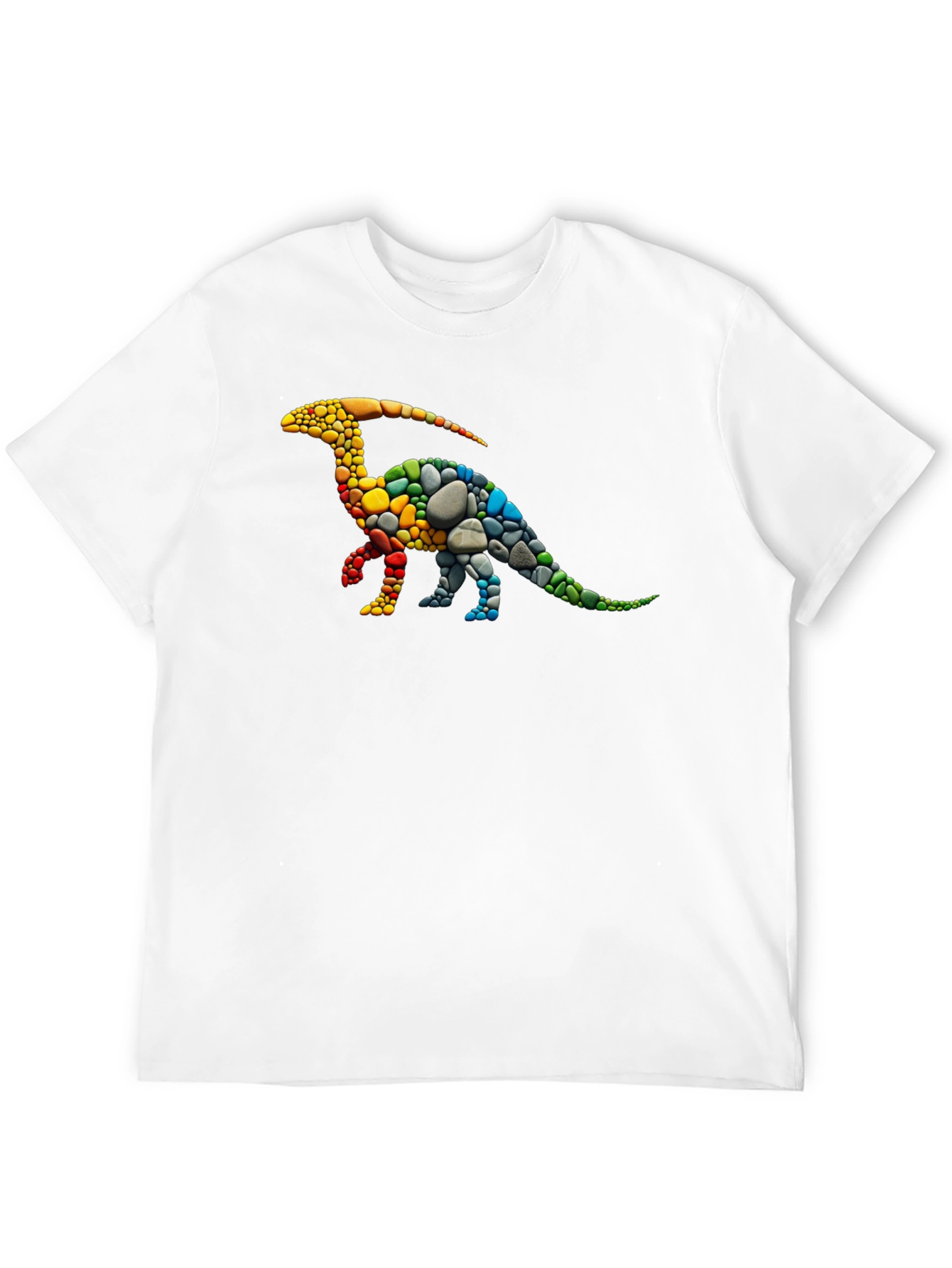 Dinosaur Stone T-Shirt - Rainbow Parasaurolophus