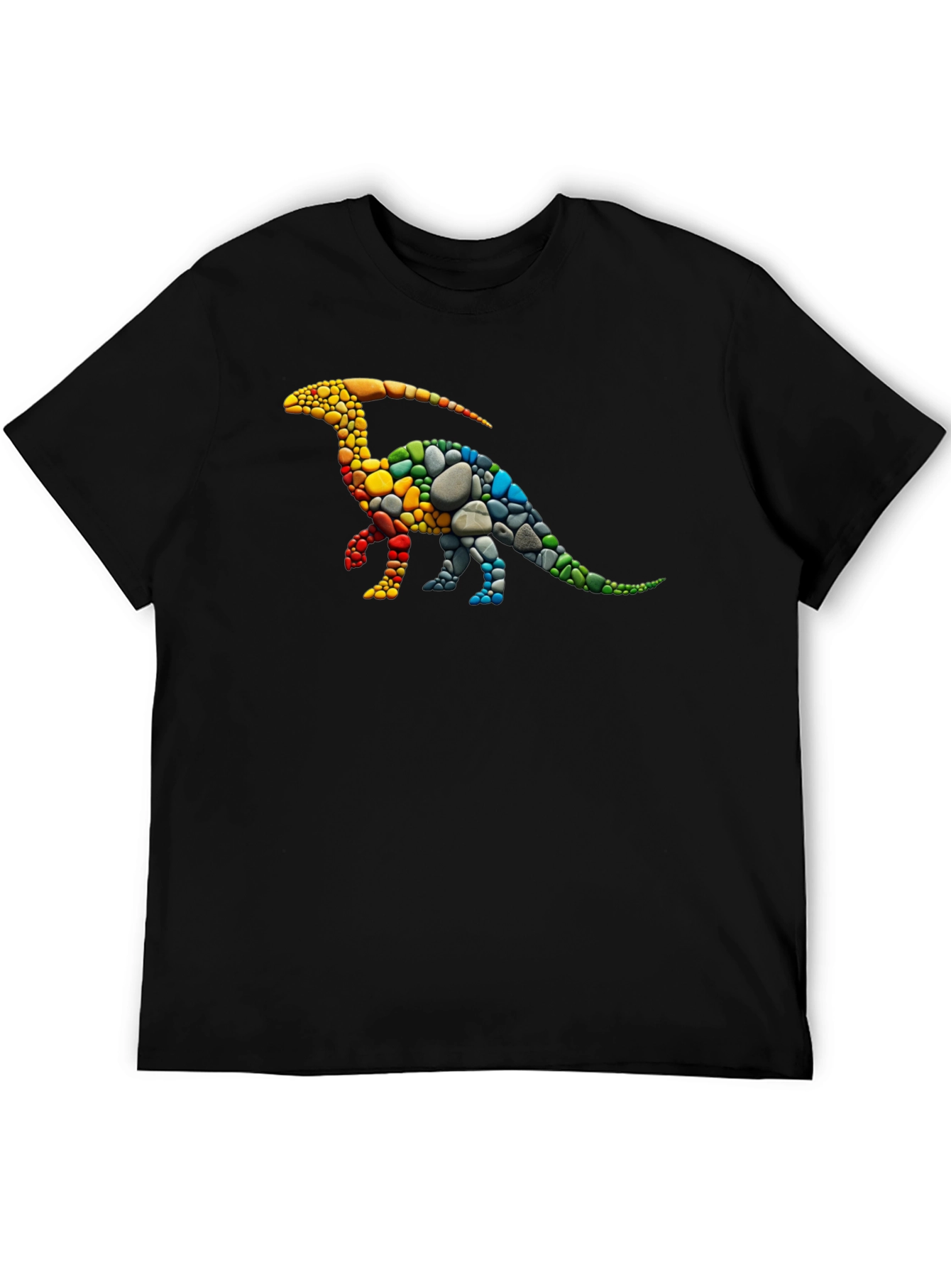 Dinosaur Stone T-Shirt - Rainbow Parasaurolophus