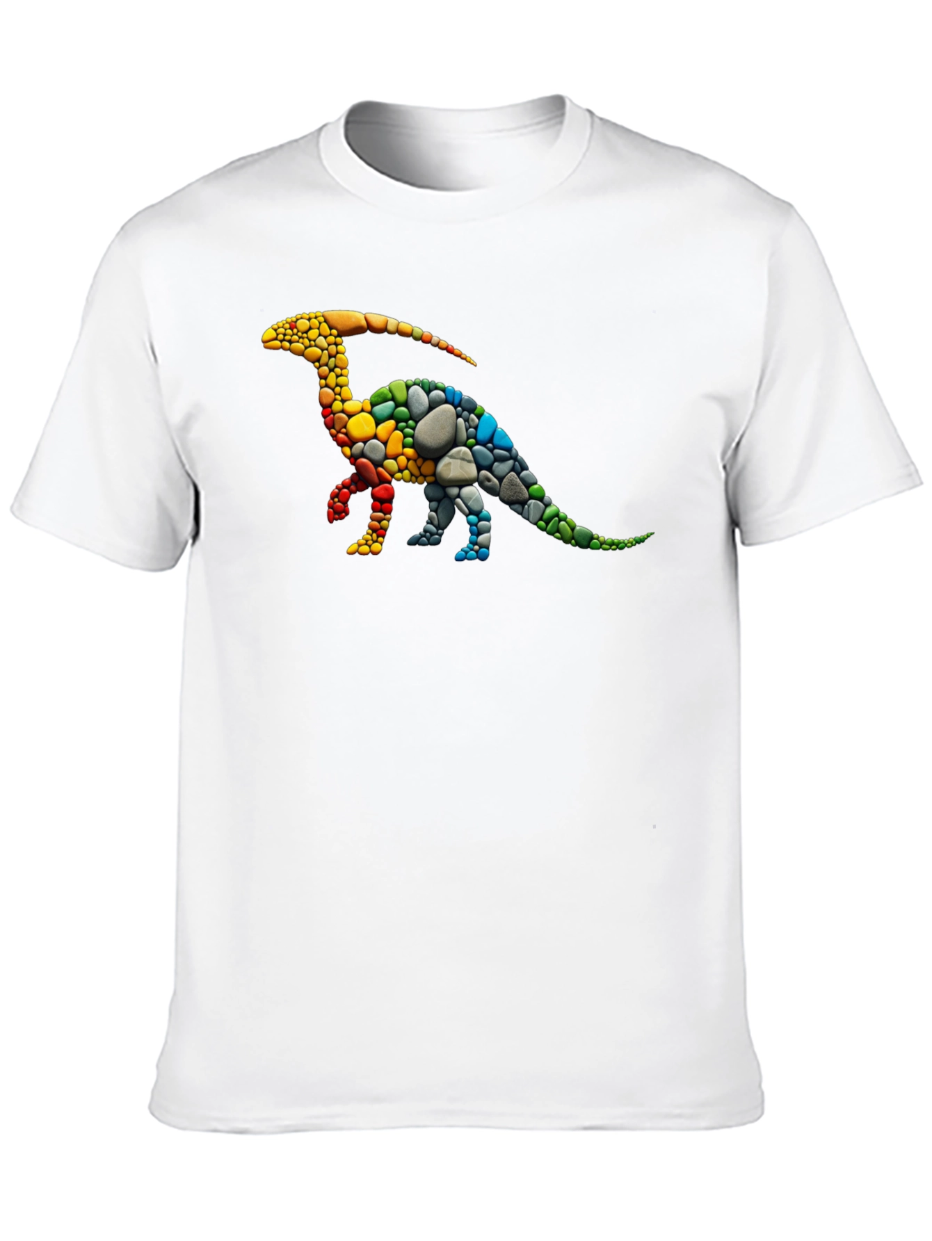 Dinosaur Stone T-Shirt - Rainbow Parasaurolophus