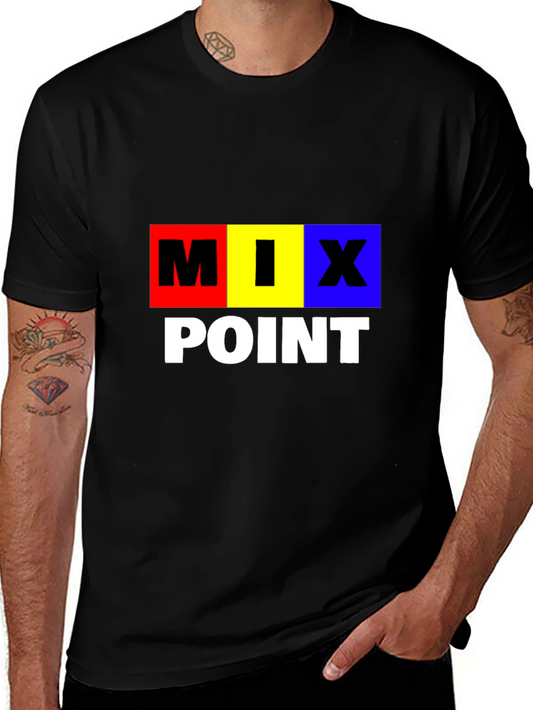 Mix Point Graphic T-Shirt - Black