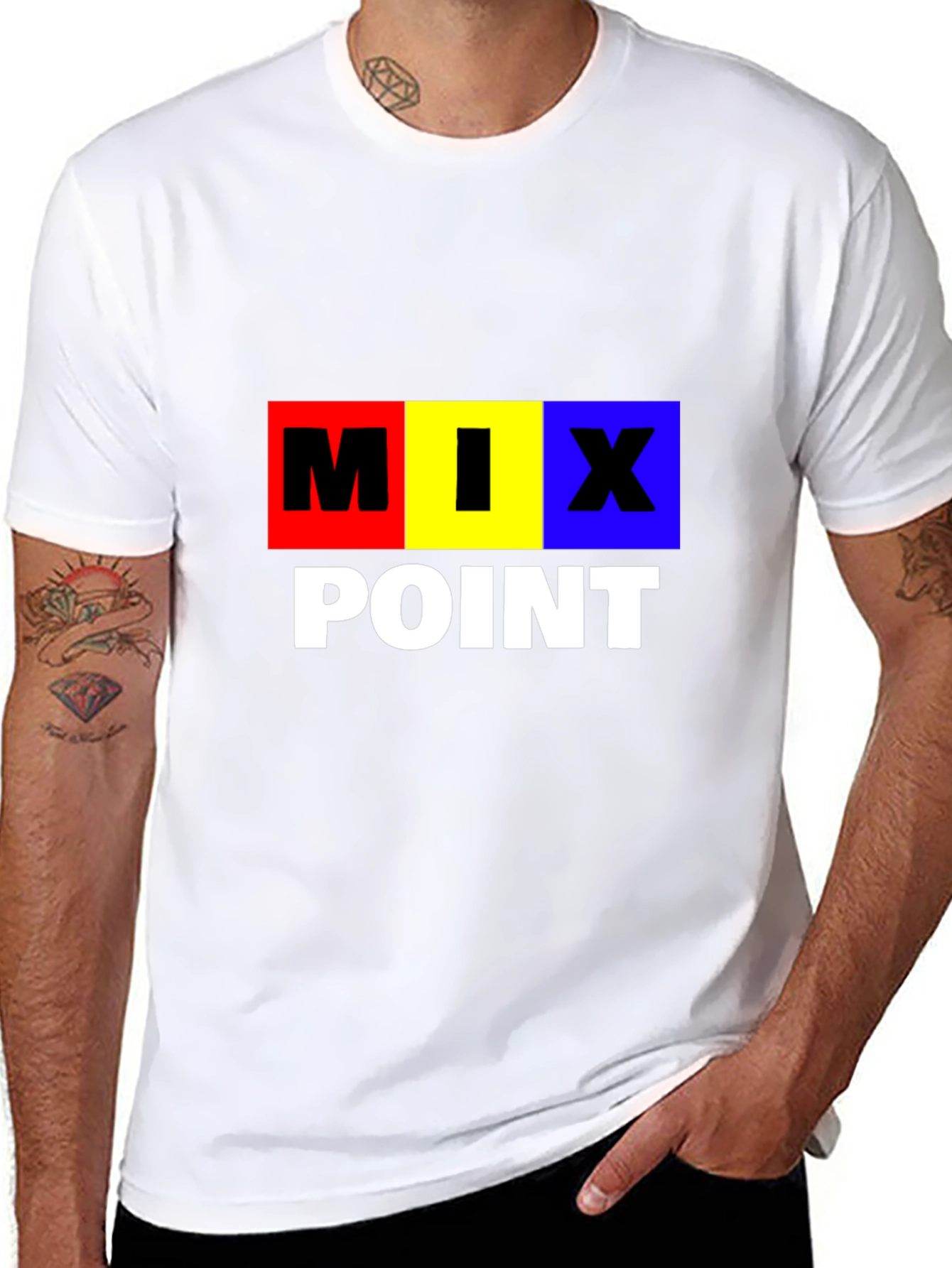 Mix Point Graphic T-Shirt - Black