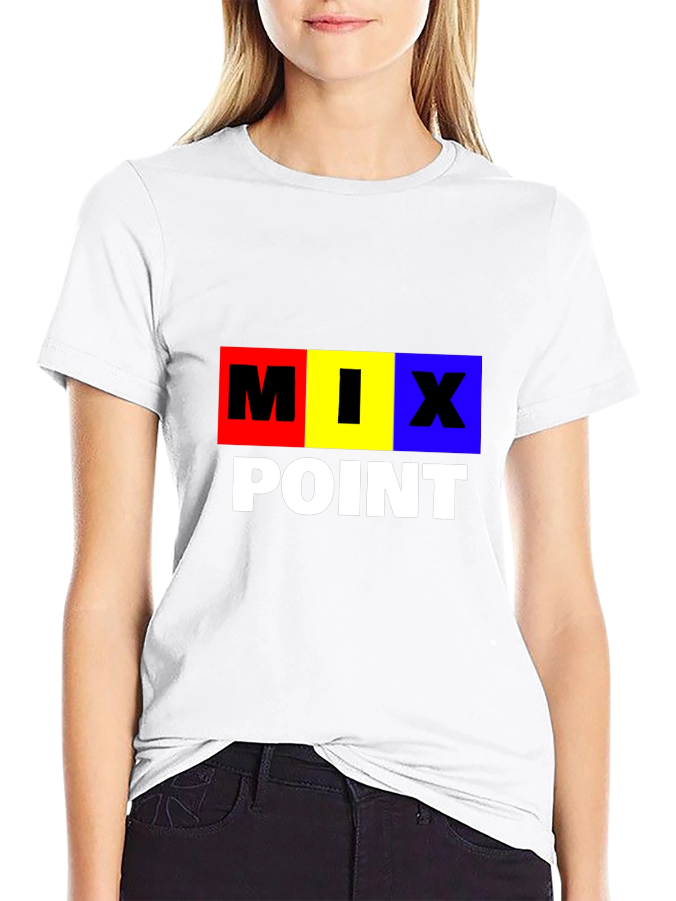 Mix Point Graphic T-Shirt - Black