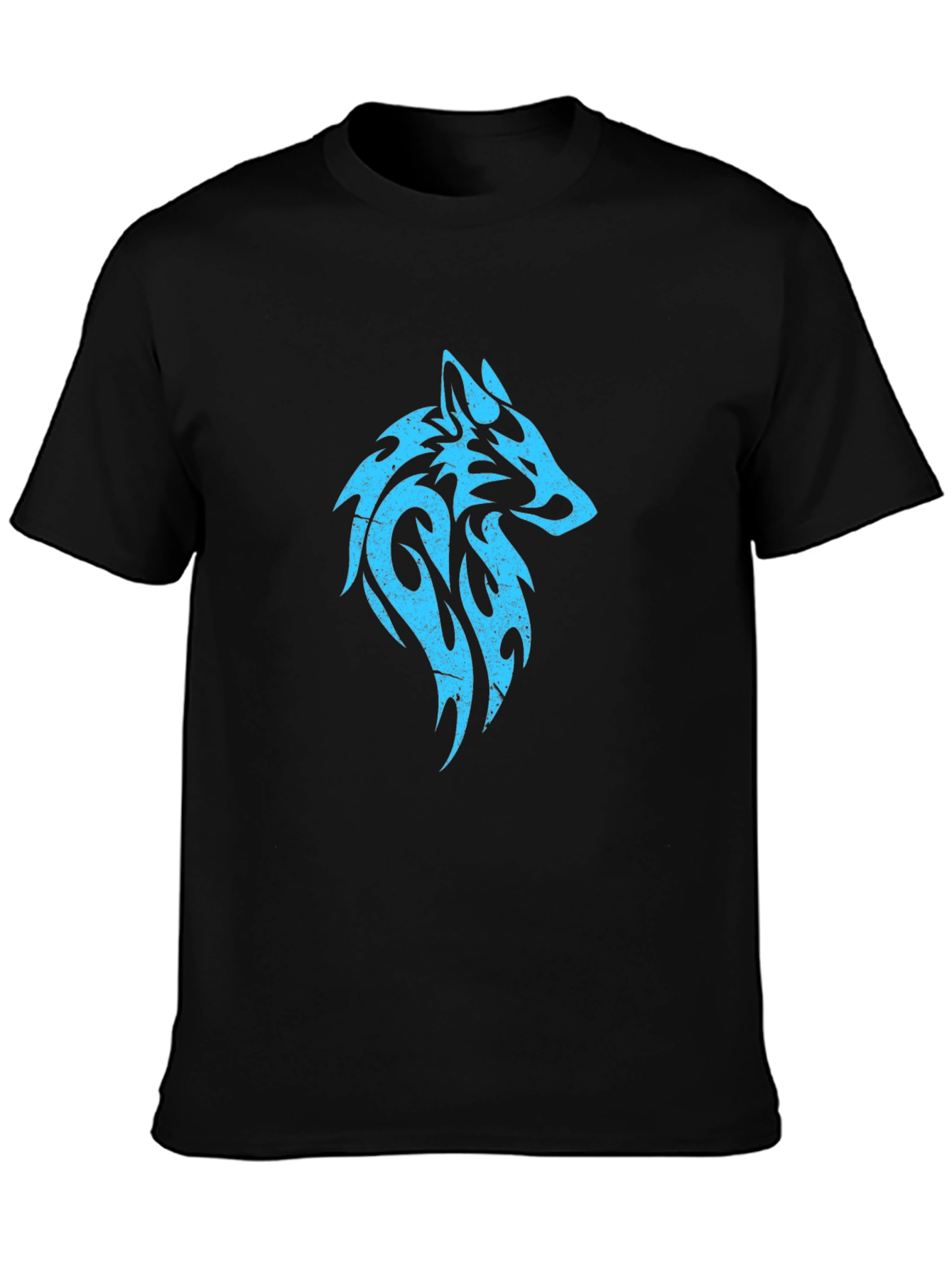 Tribal Wolf Graphic Print Tee