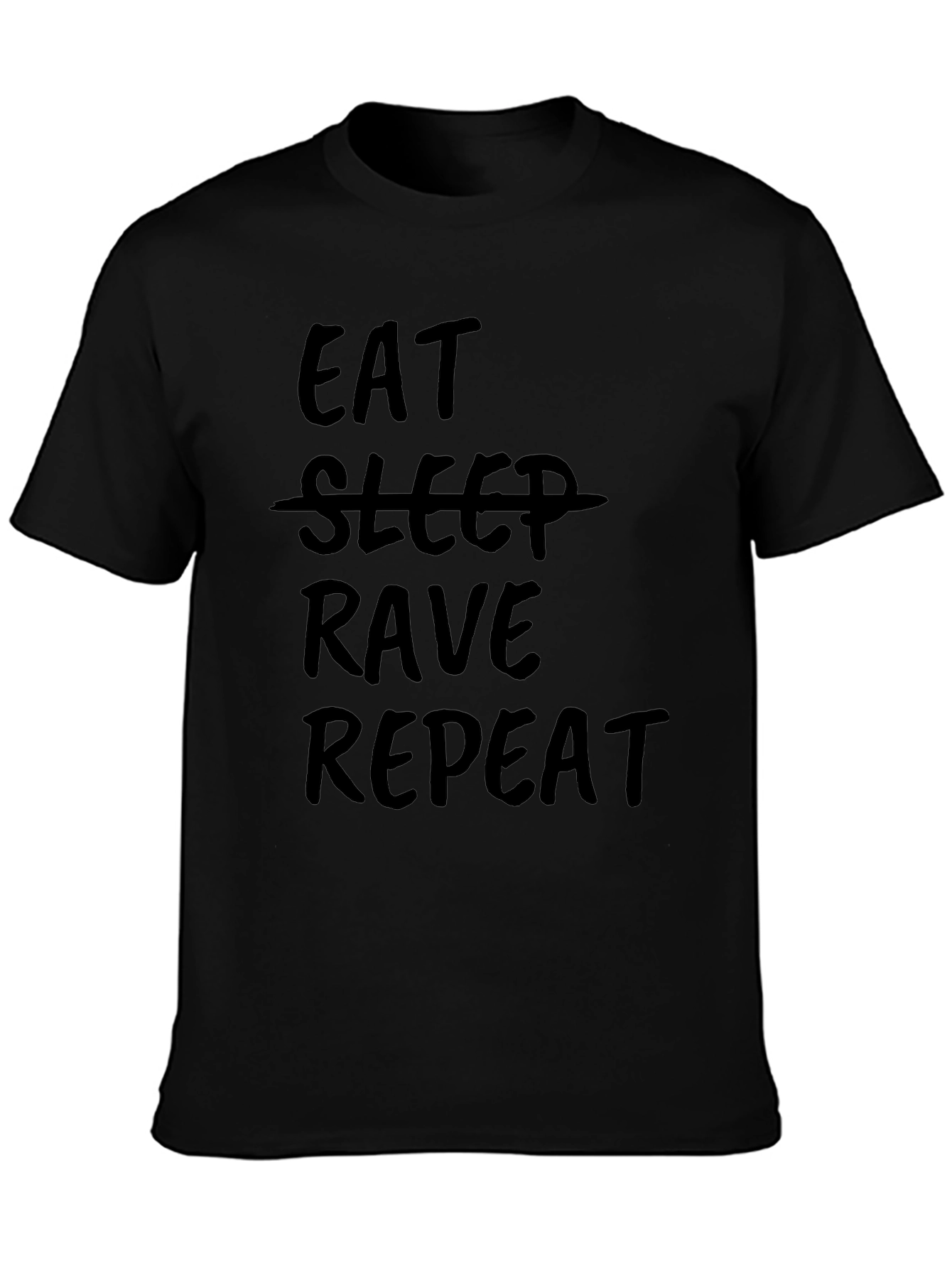 Eat Rave Repeat Black Graphic Tee