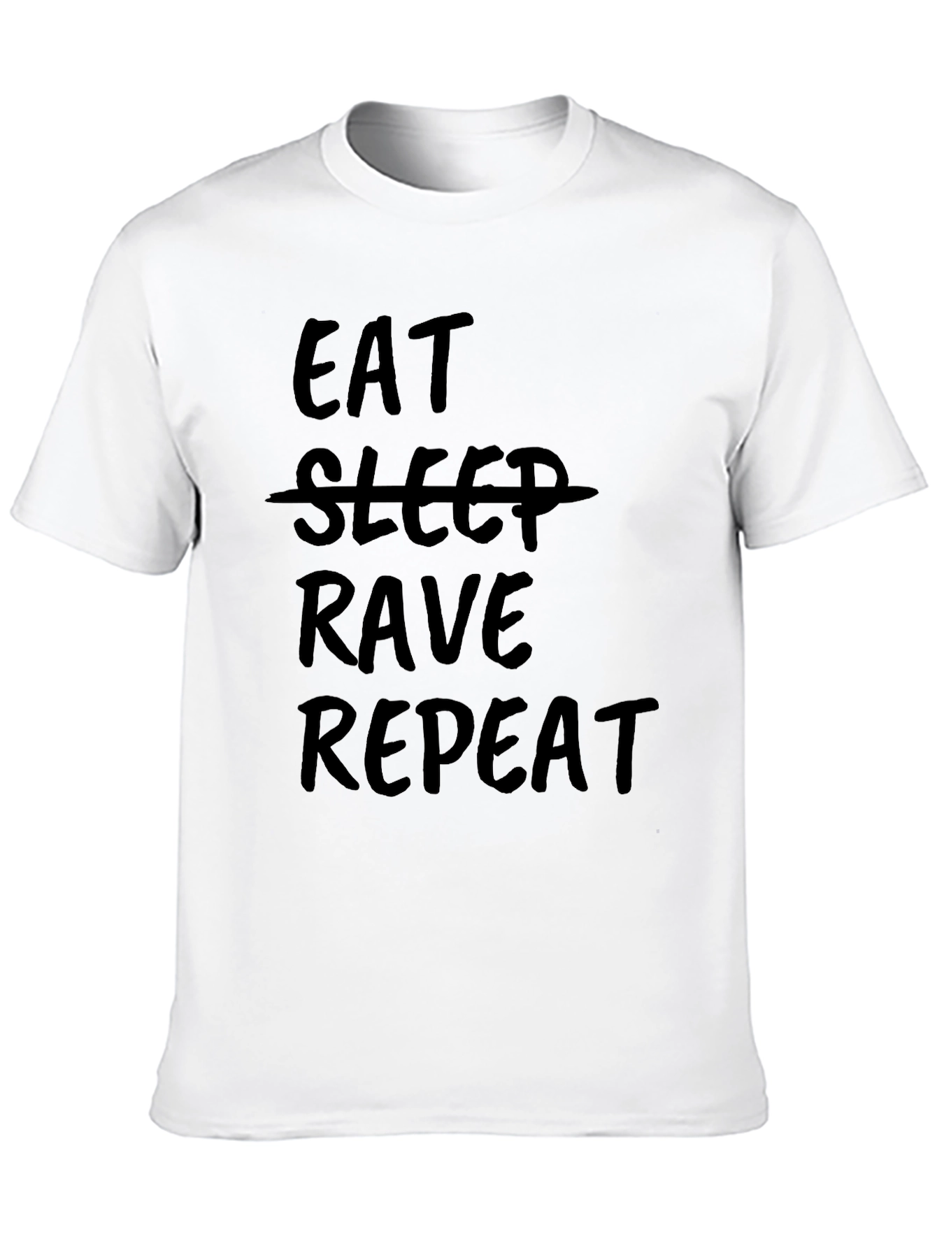 Eat Rave Repeat Black Graphic Tee
