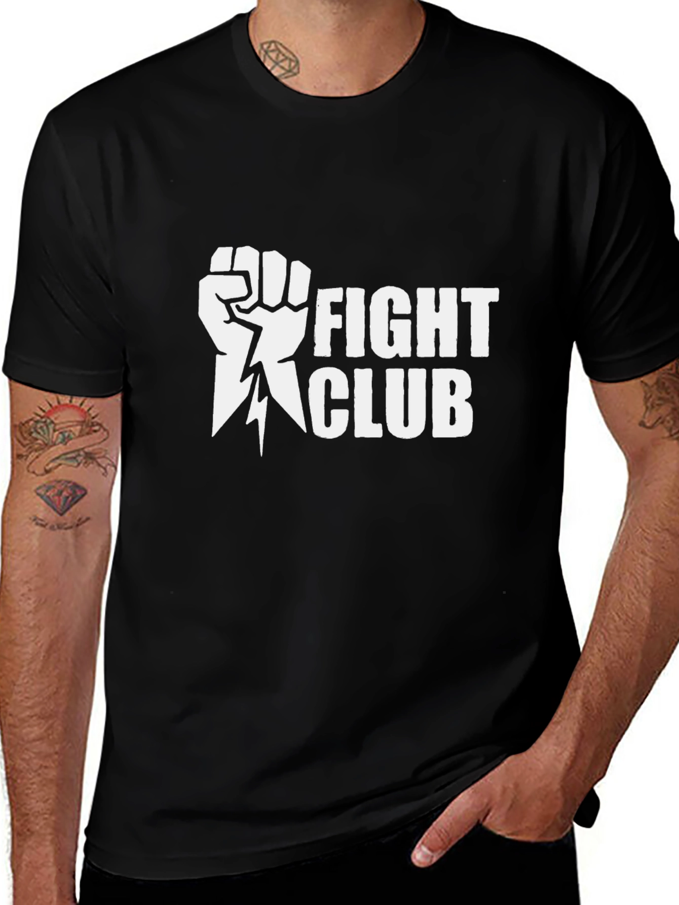 Fight Club Graphic Tee - Black Cotton T-Shirt