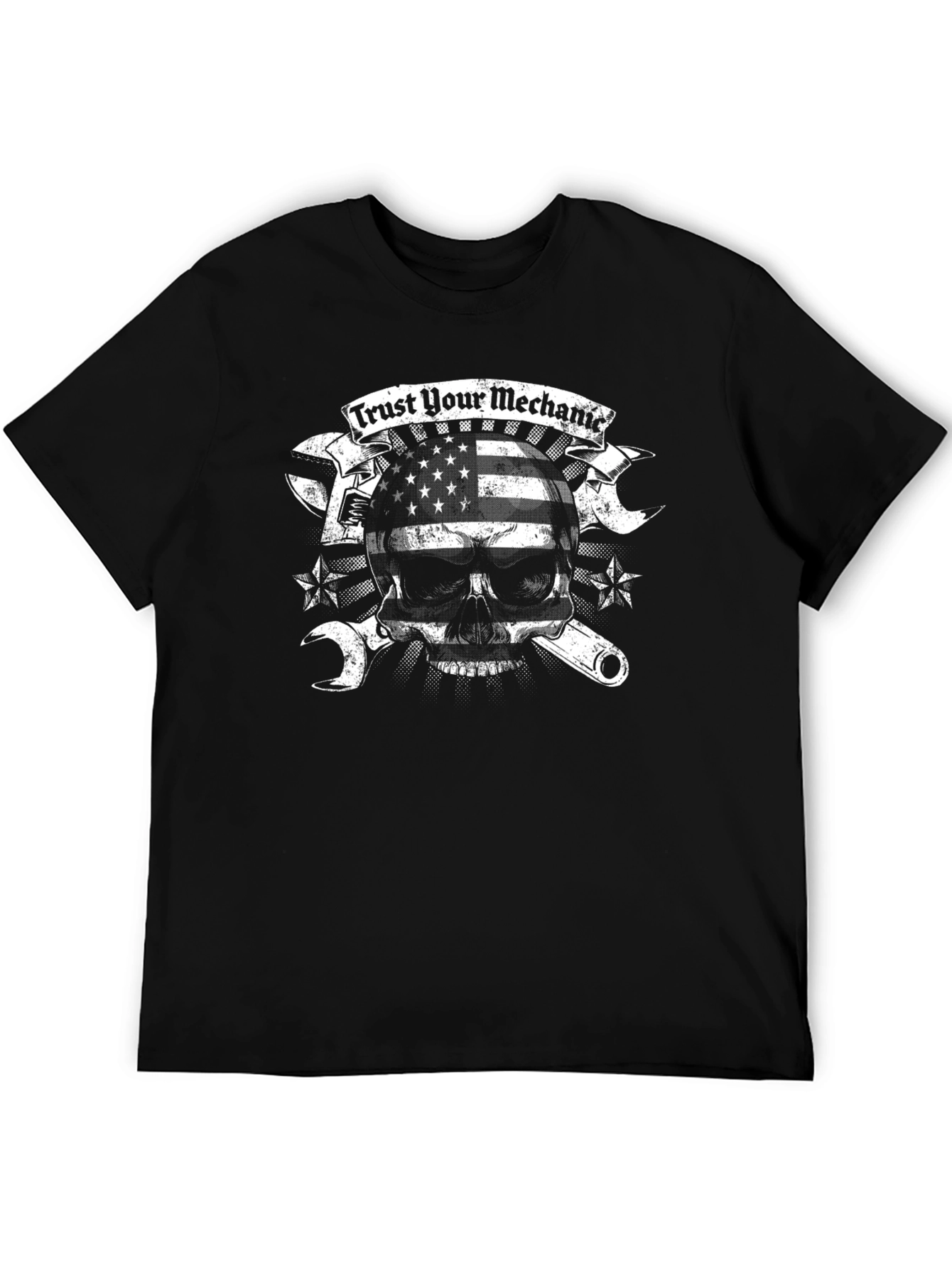 Trust Your Mechanic Skull Graphic T-Shirt