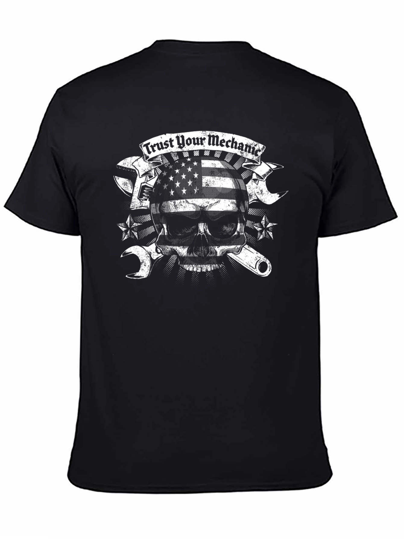Trust Your Mechanic Skull Graphic T-Shirt