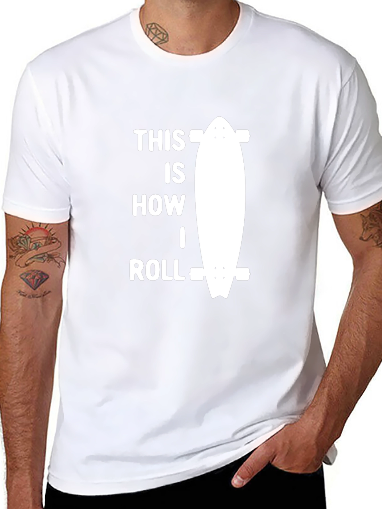 This Is How I Roll Skateboard T-Shirt - Black