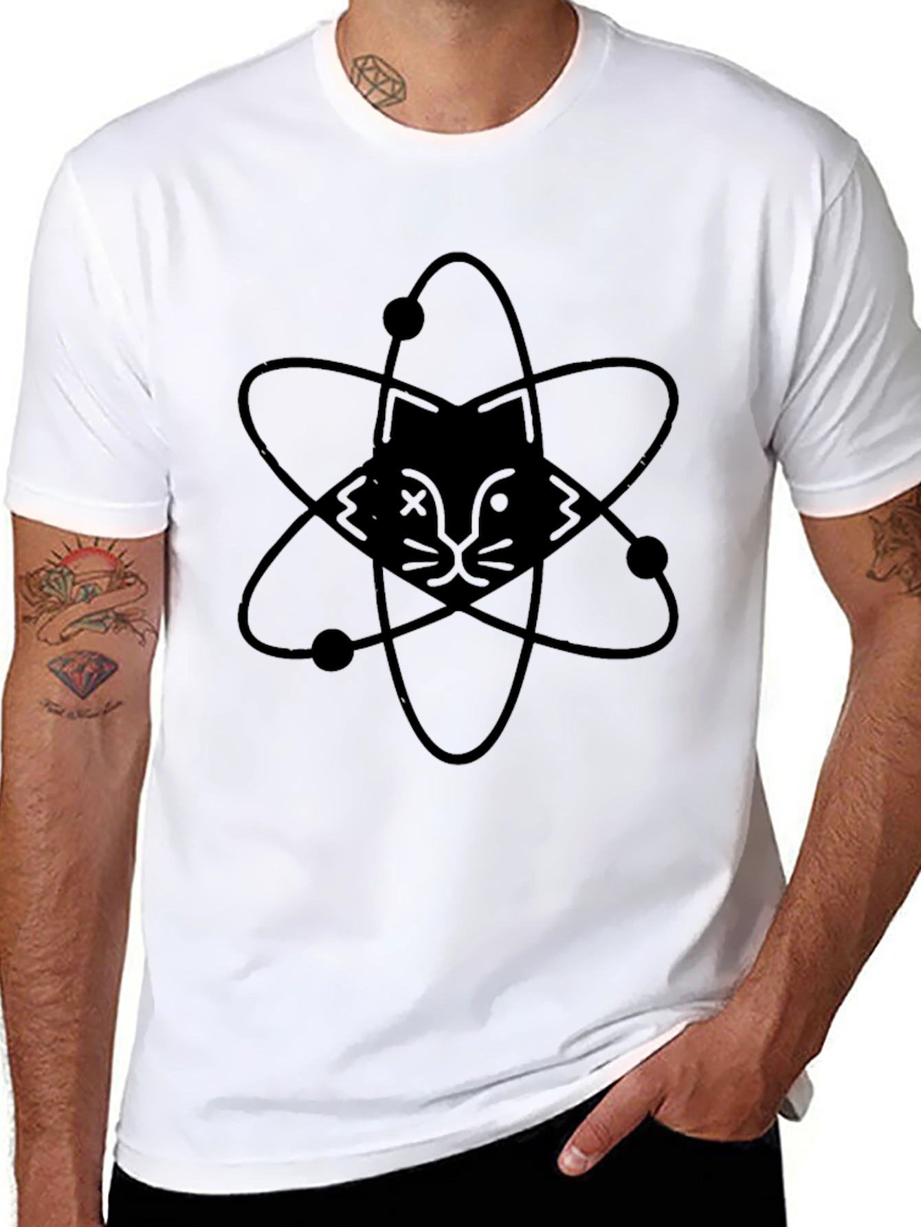 Atomic Cat Graphic Tee - Black