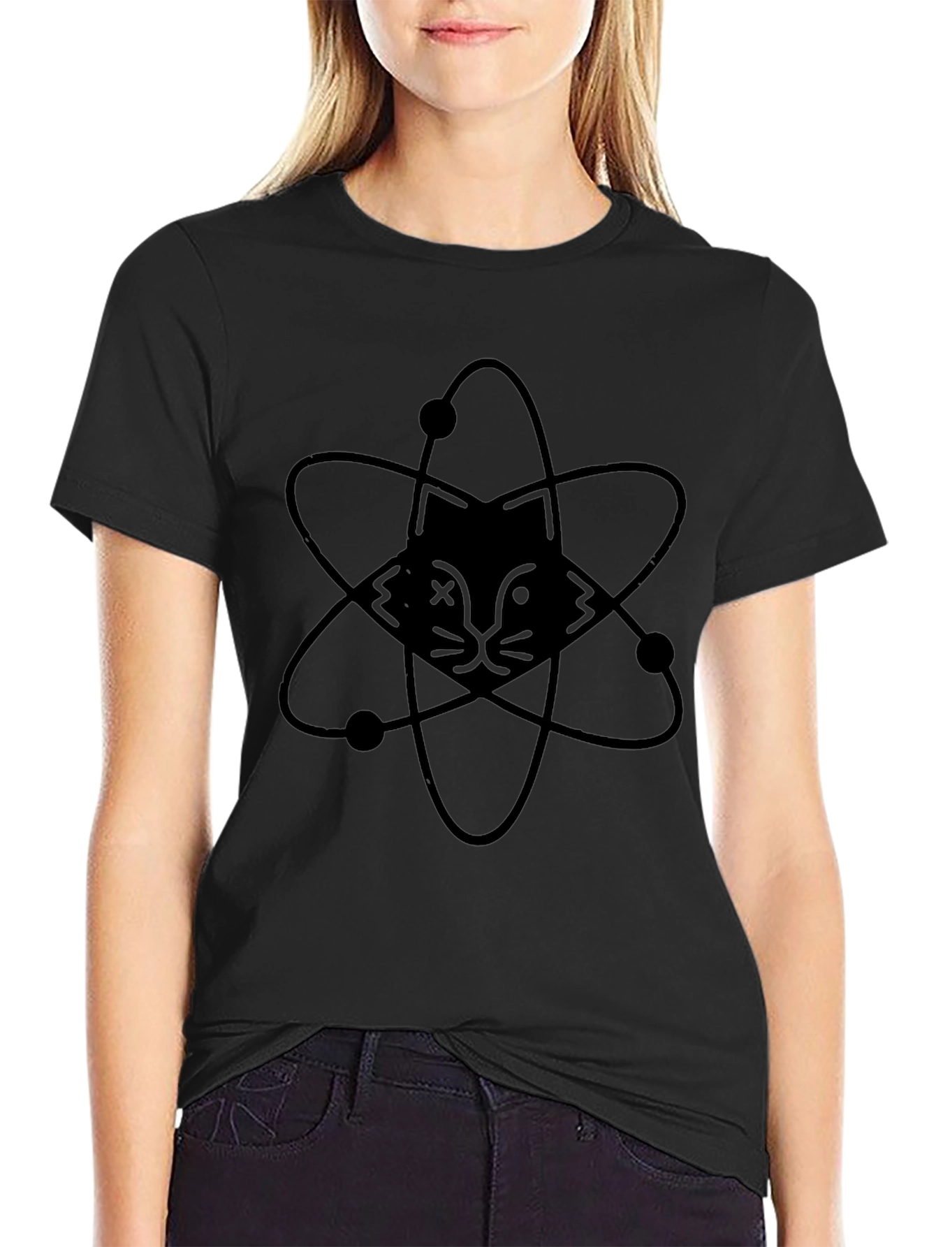 Atomic Cat Graphic Tee - Black