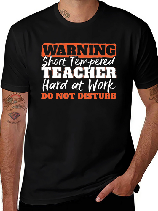 Warning Short Tempered Teacher T-Shirt