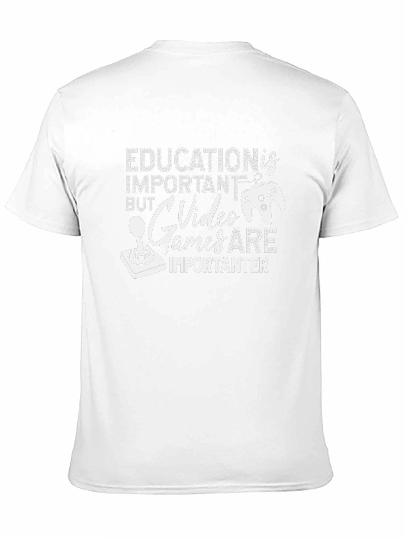 Funny Gamer T-Shirt - Education vs. Video Games