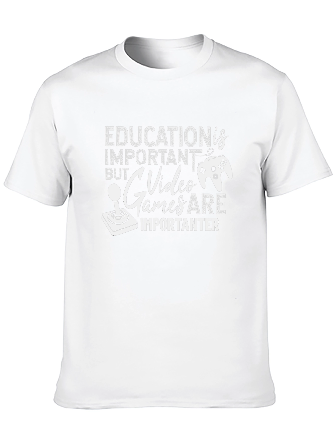 Funny Gamer T-Shirt - Education vs. Video Games