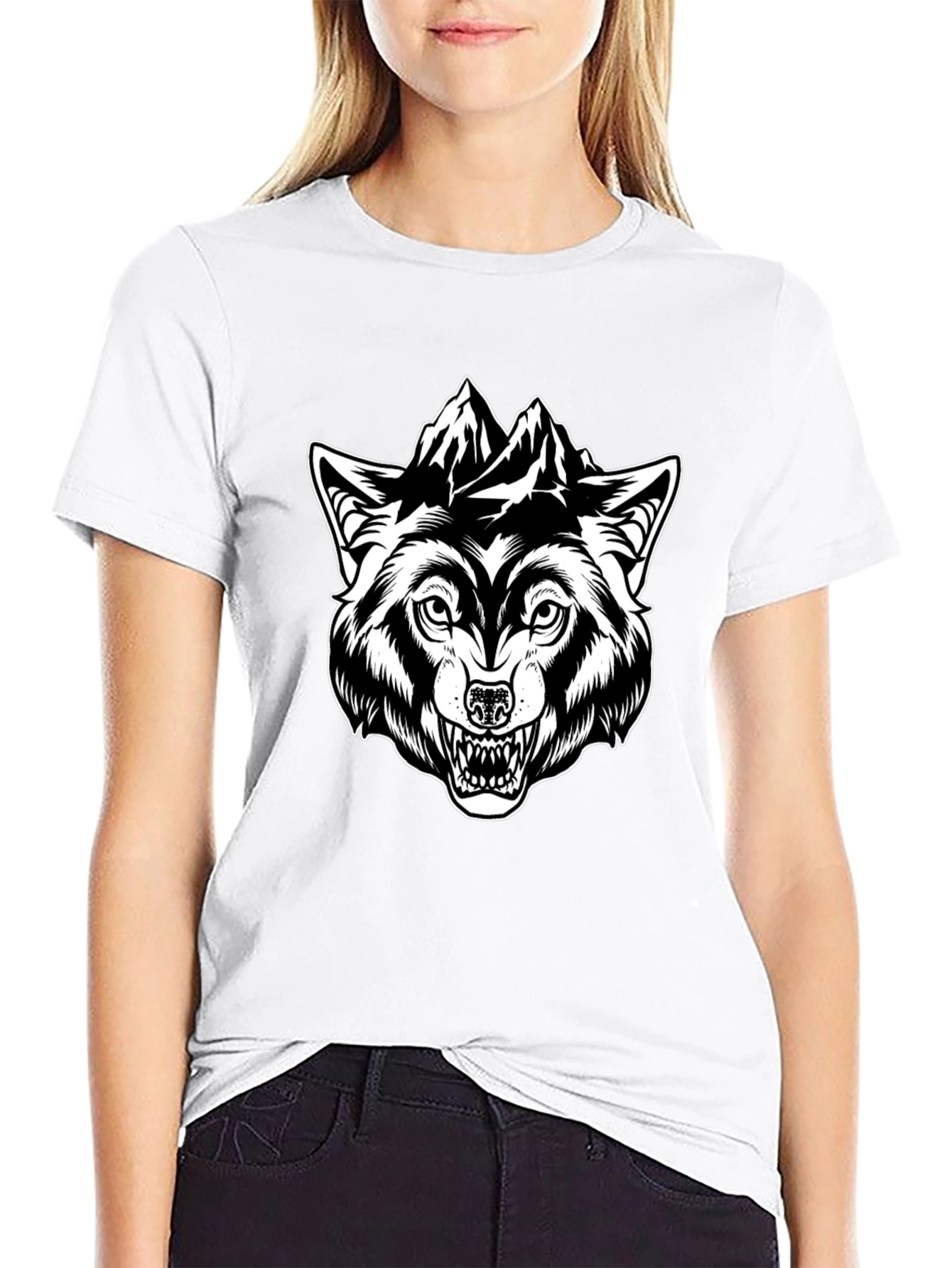 Wolf Mountain Graphic Tee - Black