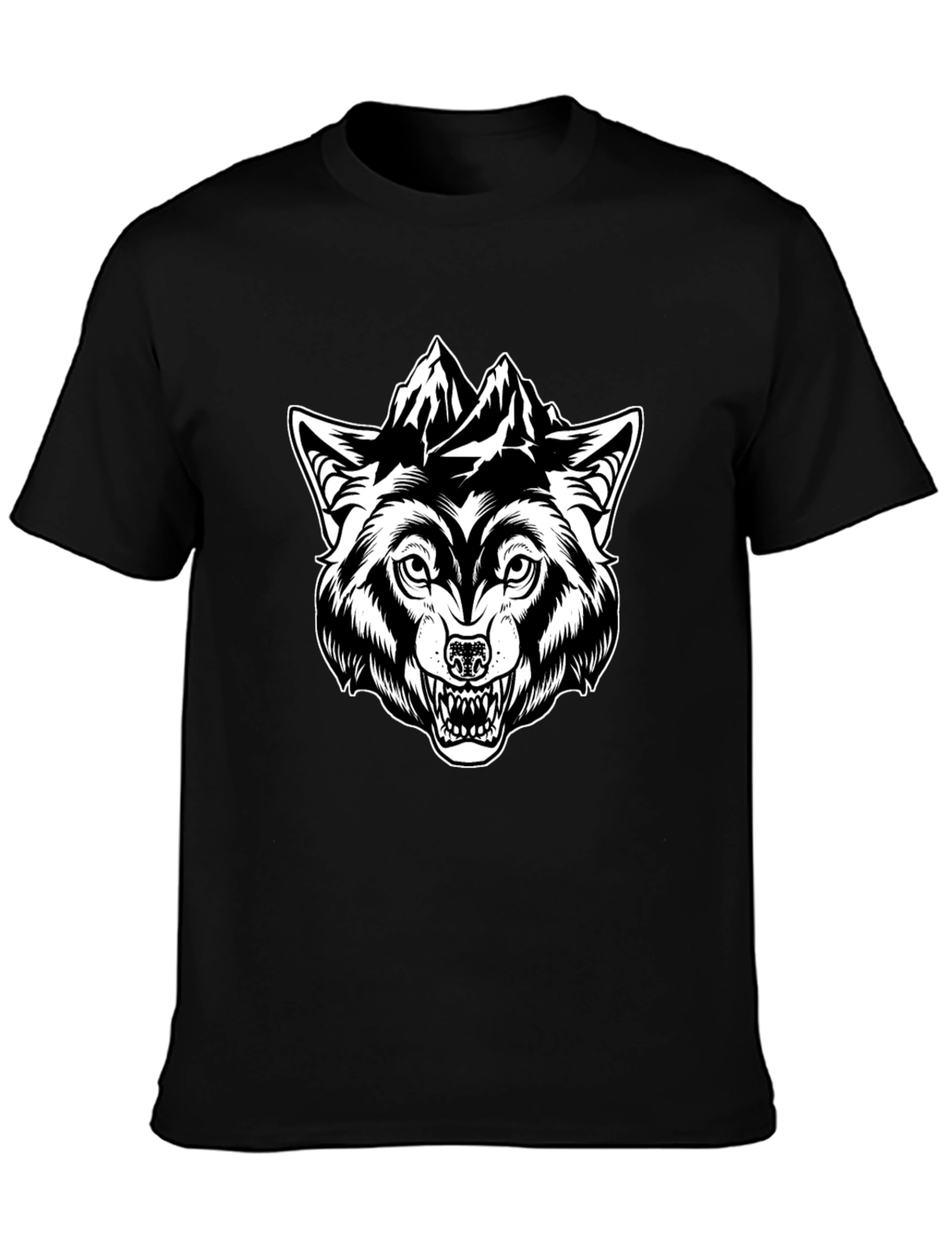 Wolf Mountain Graphic Tee - Black