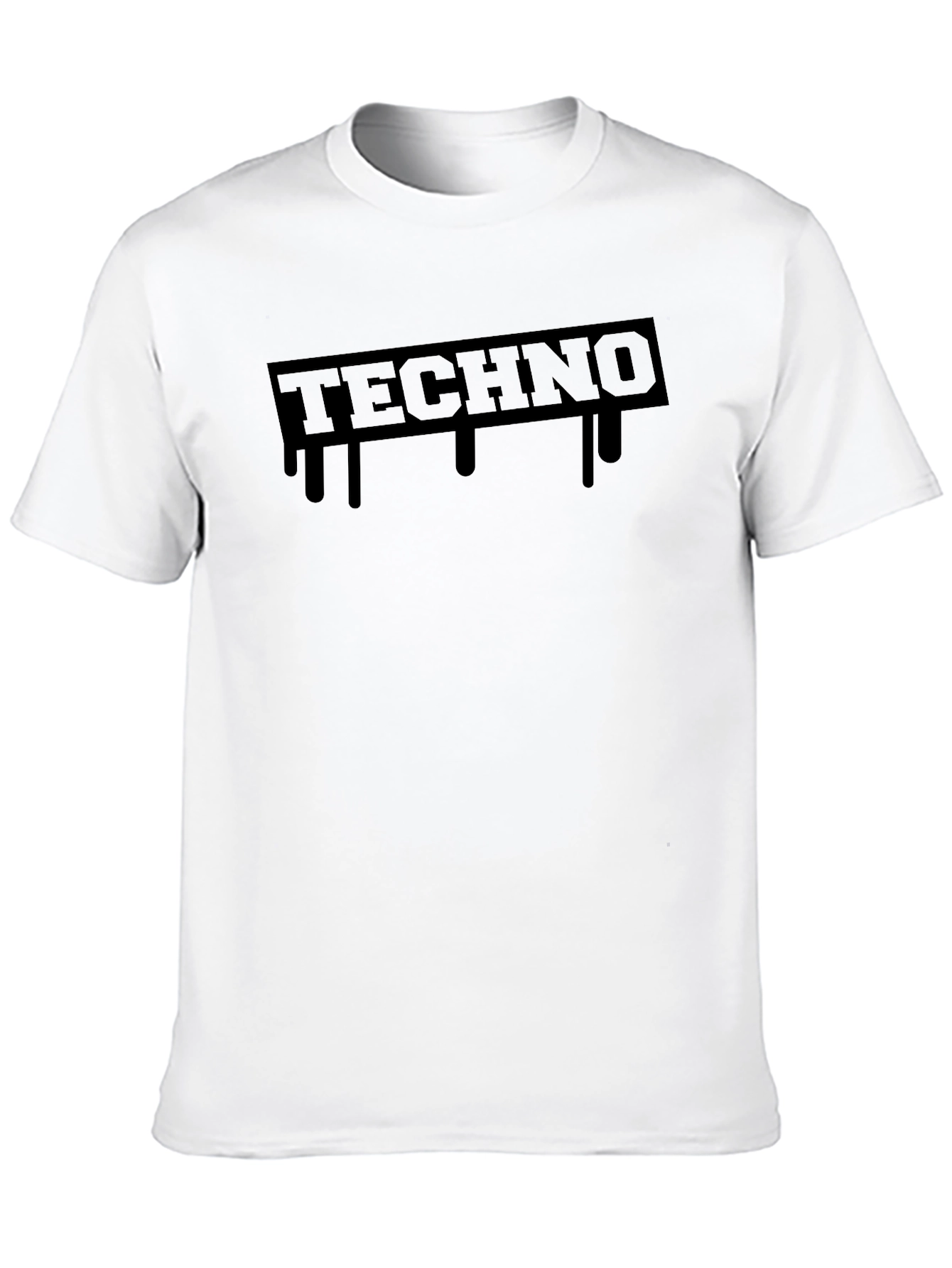 Techno Drip Graphic T-Shirt - Black