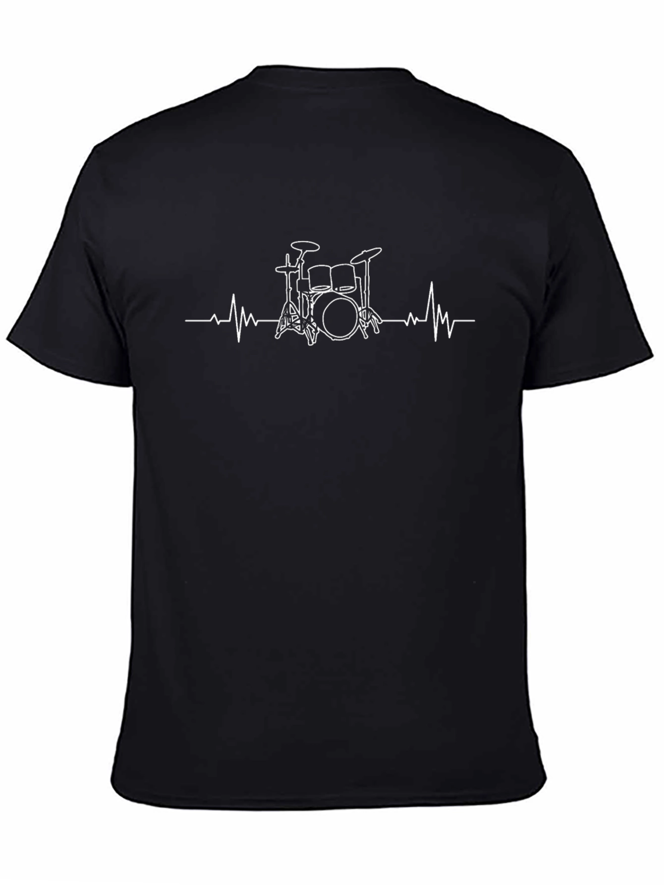 Drum Heartbeat Black Graphic Tee